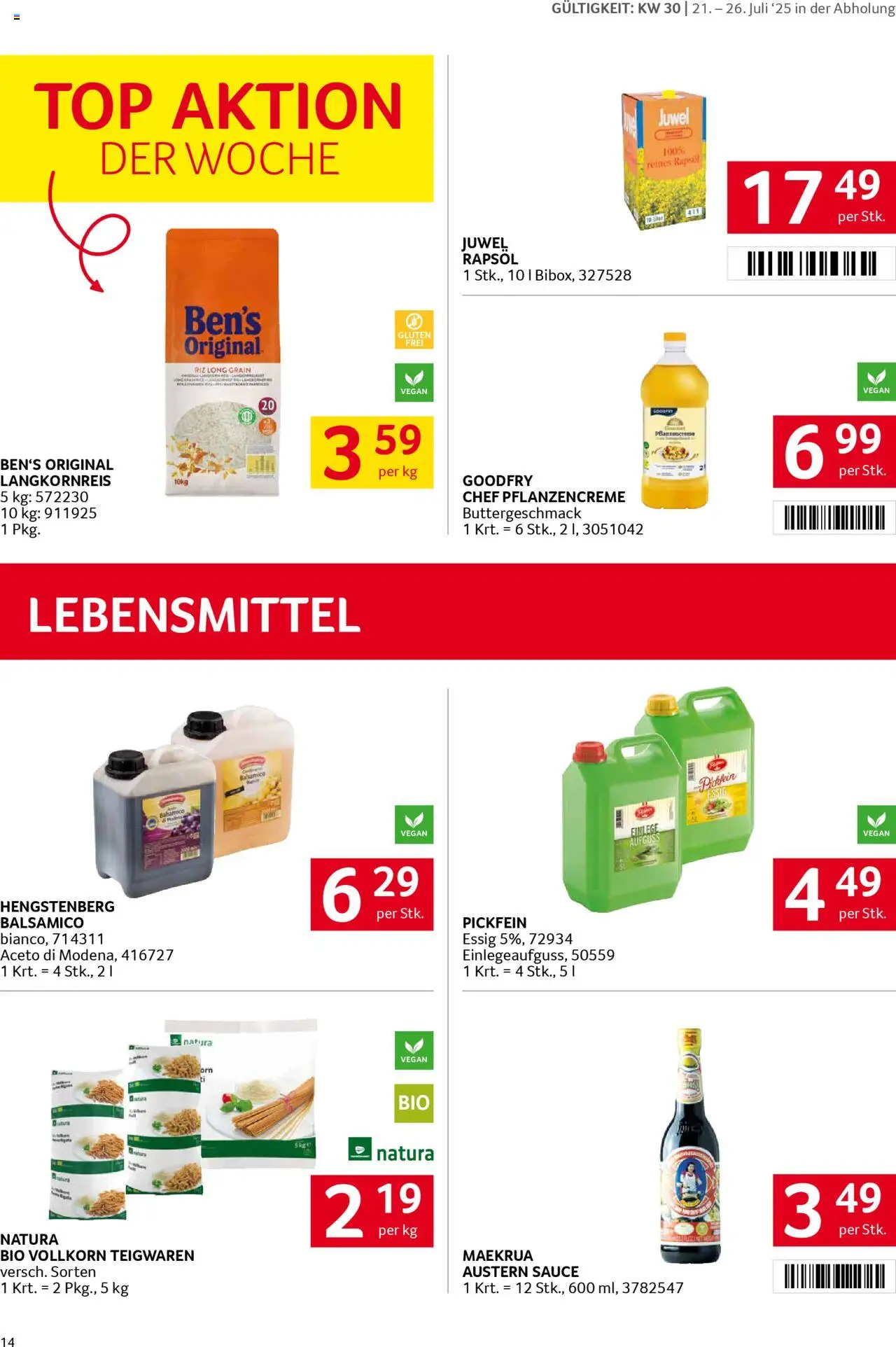 Transgourmet Flugblatt gültig ab 20.07.2025 | Seite: 14 | Produkte: Libacomb
