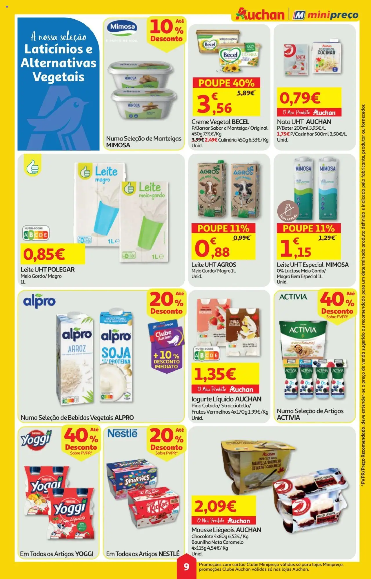 Minipreço folheto │ válido de 07.08.2025 | Página: 10 | Produtos: Manteiga, Arroz, Nata, Creme