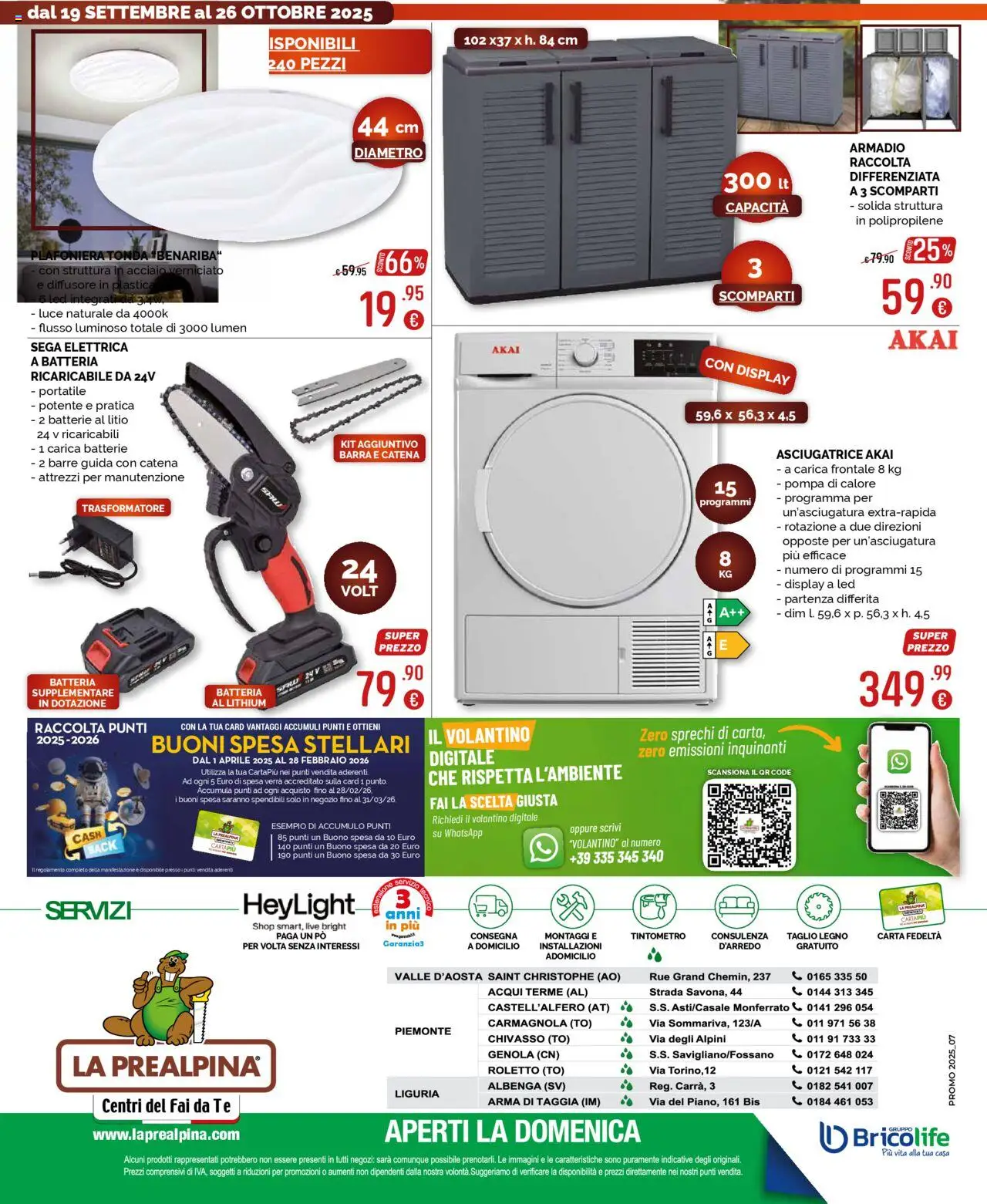 Volantino La Prealpina del 19.09.2025 | Pagina: 12 | Prodotti: Tè, Asciugatrice, Armadio, Batterie