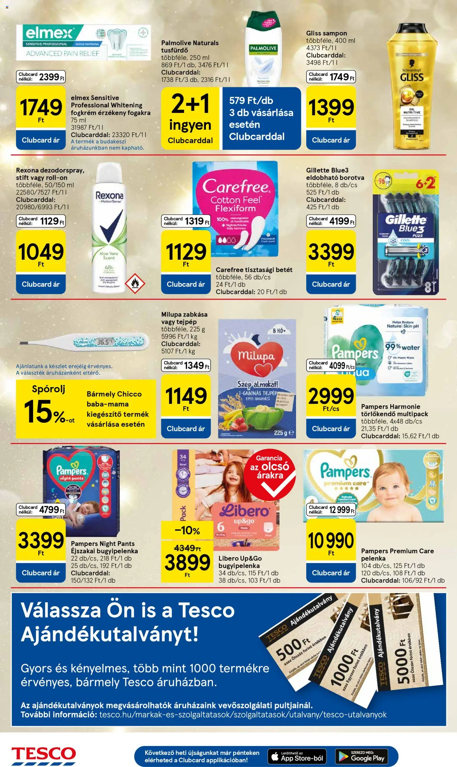 Tesco akciós ujság - amely érvényes a következő dátumtól: 13.11.2025 | Oldal: 8 | Termékek: Törlőkendő, Borotva, Sampon, Tusfürdő