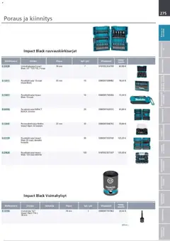 Makita-mainoslehti voimassa 24.03.2026 alkaen | Sivu: 275 | Tuotteet: Monitoimikone, Käsineet