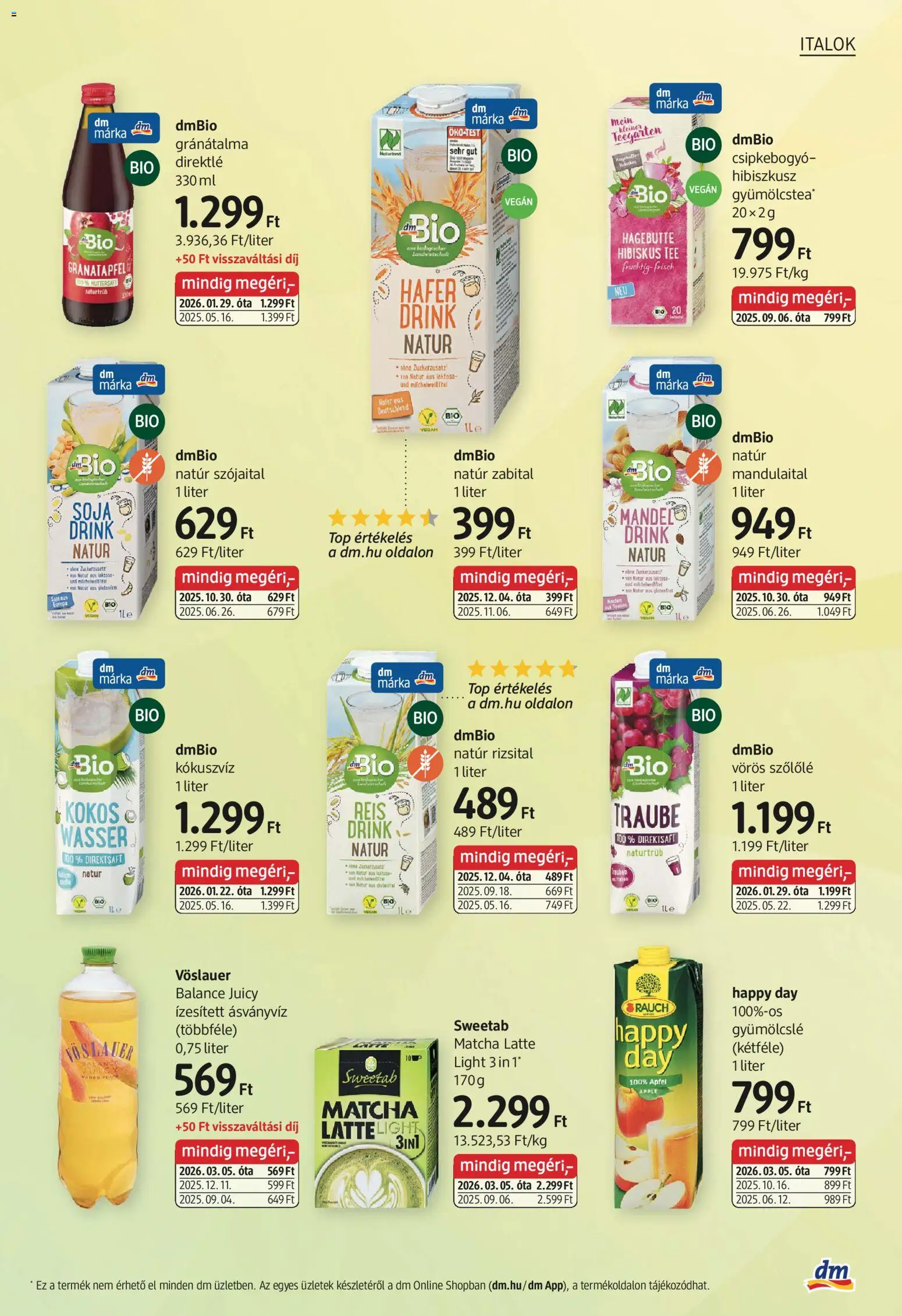 DM Drogerie Markt akciós ujság - amely érvényes a következő dátumtól: 05.03.2026 | Oldal: 17 | Termékek: Mandulaital, Rizsital, Kókuszvíz, Gyümölcstea