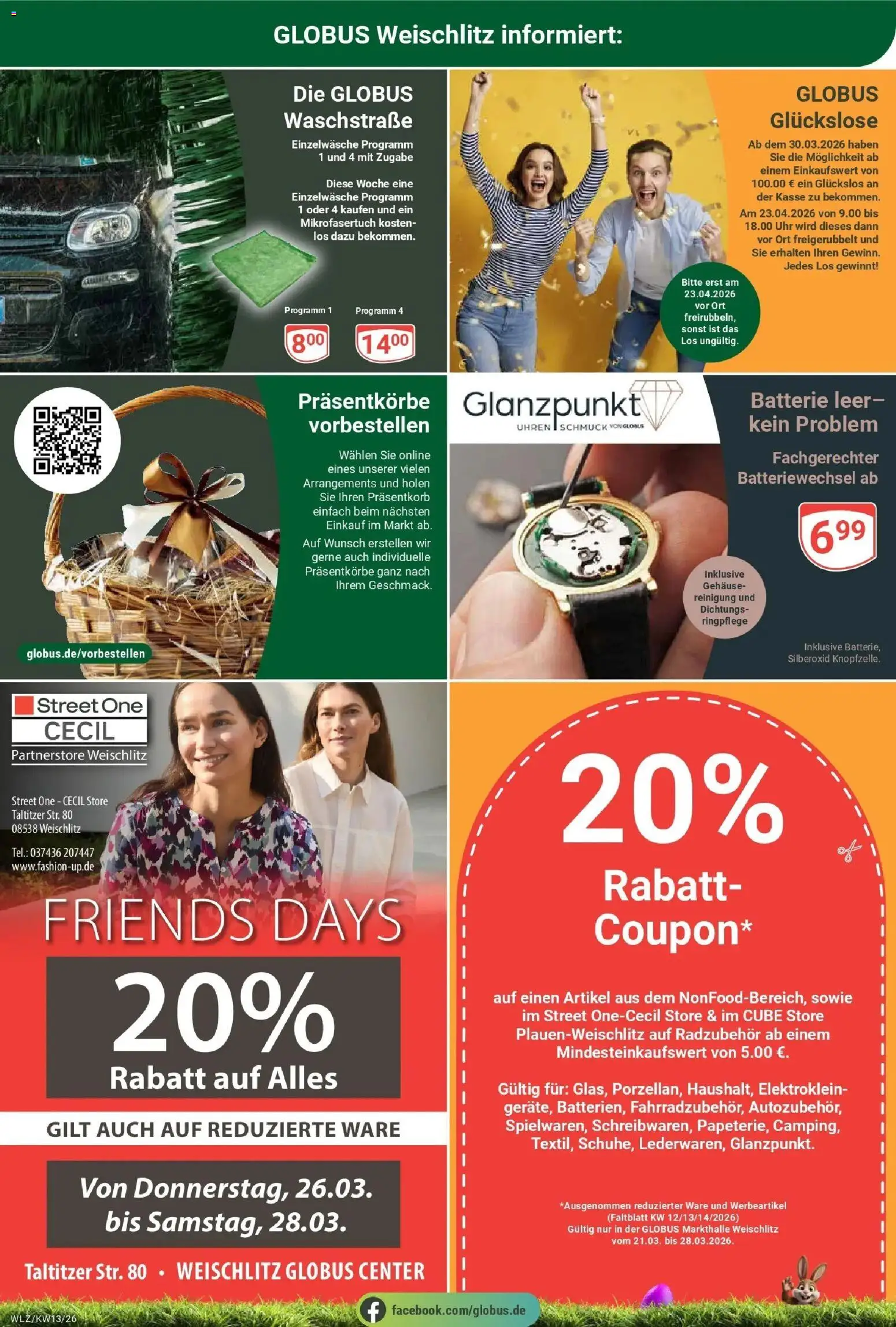 Globus prospekt Weischlitz	 – gültig ab 23.03.2026 | Seite: 29 | Produkte: Batterie, Uhr