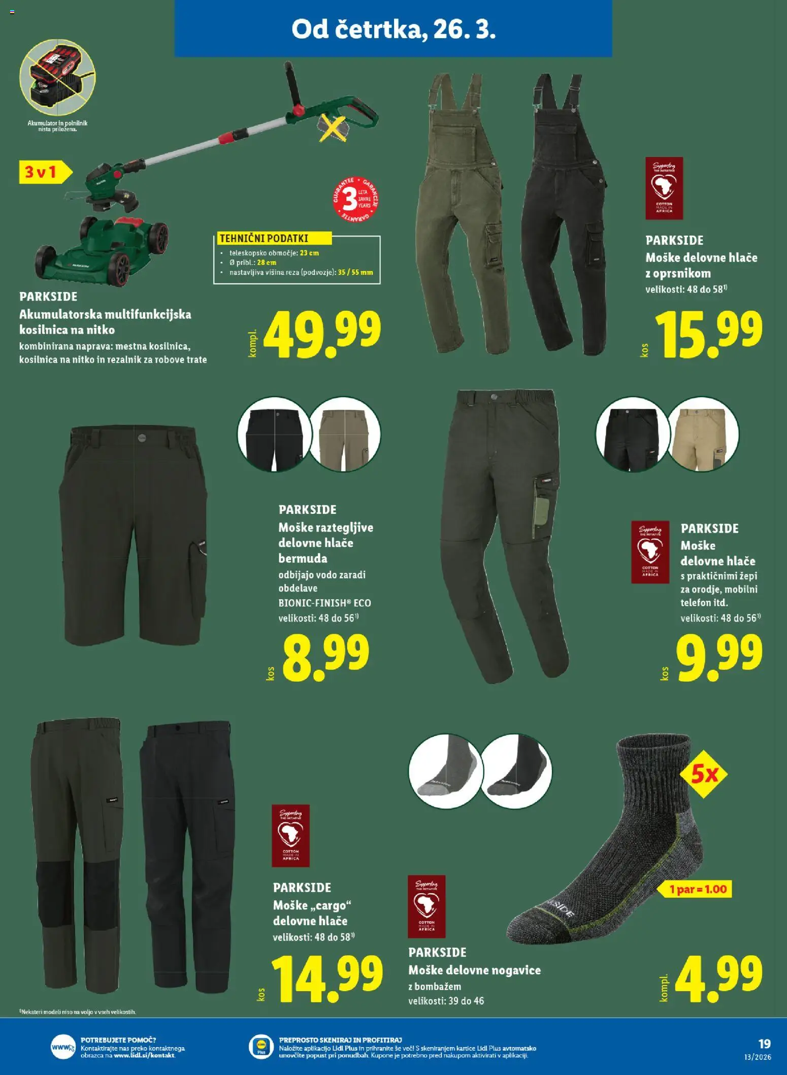 Novi Lidl katalog ponudbe – veljaven od 26.03.2026 | Stran: 29 | Izdelki: Telefon, Rezalnik, Polnilnik, Hlace