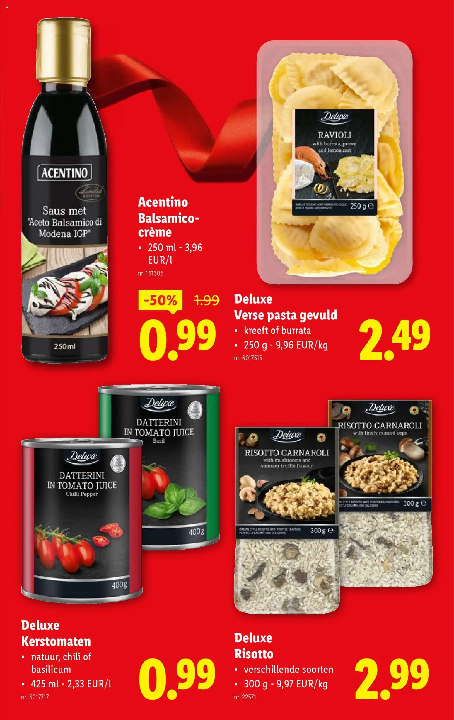 {H1} | Pagina: 29 | Producten: Pasta, Saus, Crème