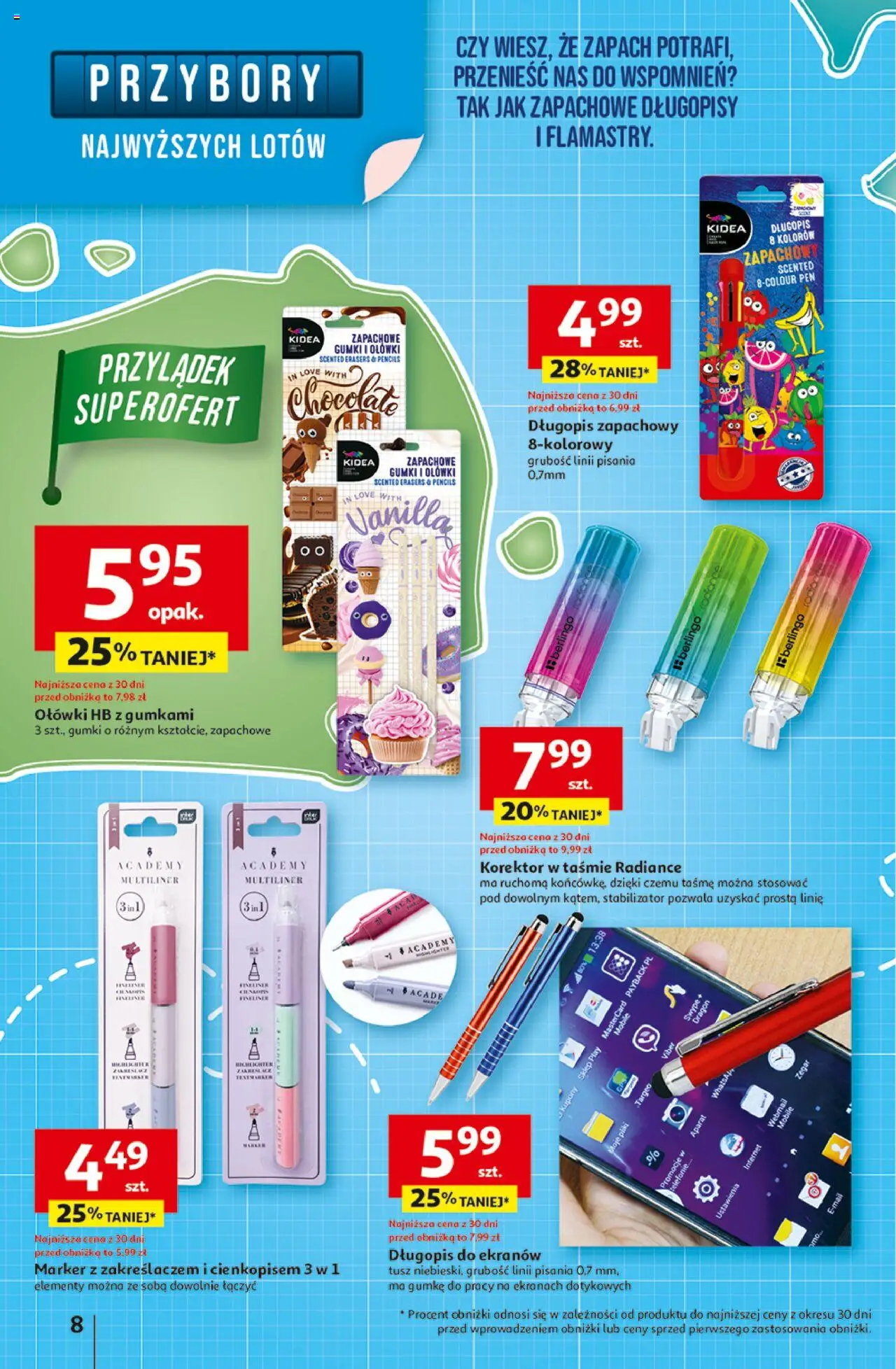 Auchan Gazetka - Pewność niskich cen Hipermarket od 07.08.2025 | Strona: 8 | Produkty: Zegar, Zapach, Korektor
