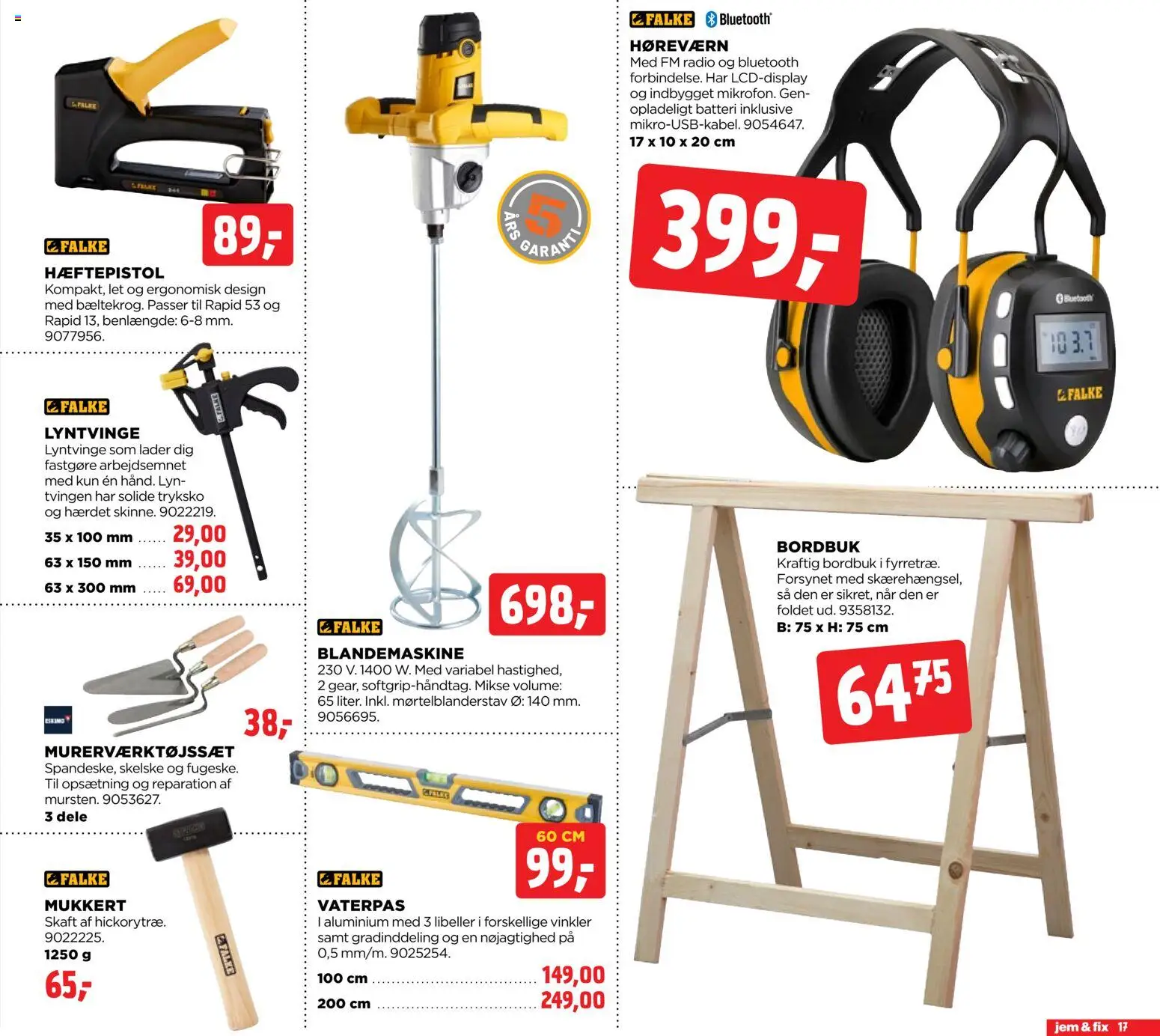 Jem & fix tilbudsavis – gyldig fra 22.02.2026 | Side: 17 | Produkter: Radio, Søm, Batteri