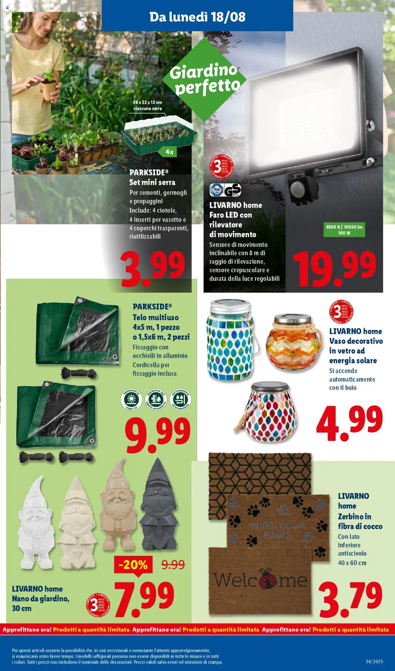 Volantino Lidl del 18.08.2025 | Pagina: 35 | Prodotti: Cocco, Alluminio, Zerbino, Vaso