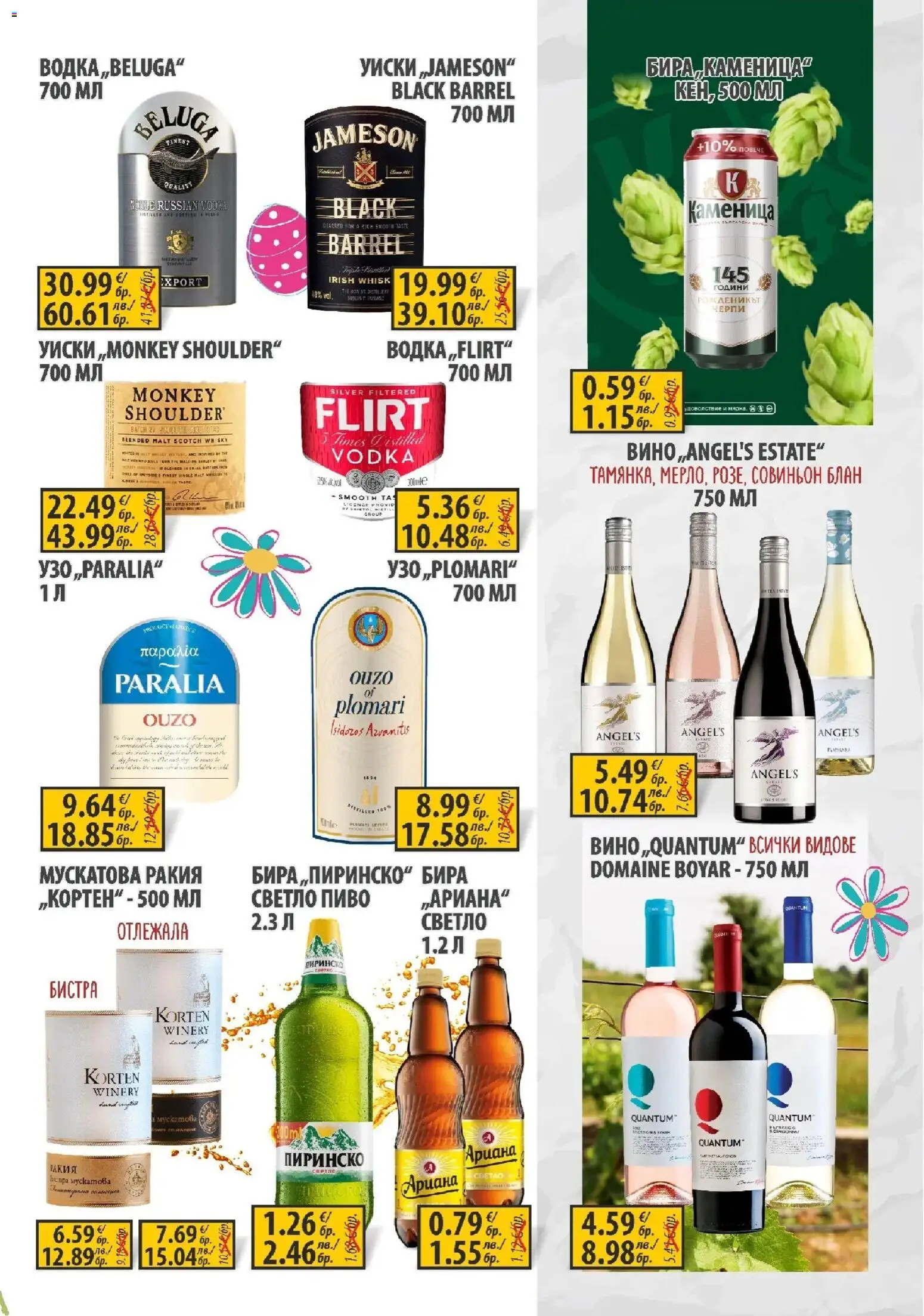 {H1} | Страница: 7 | Продукти: Вино, Бира, Светло пиво, Ракия