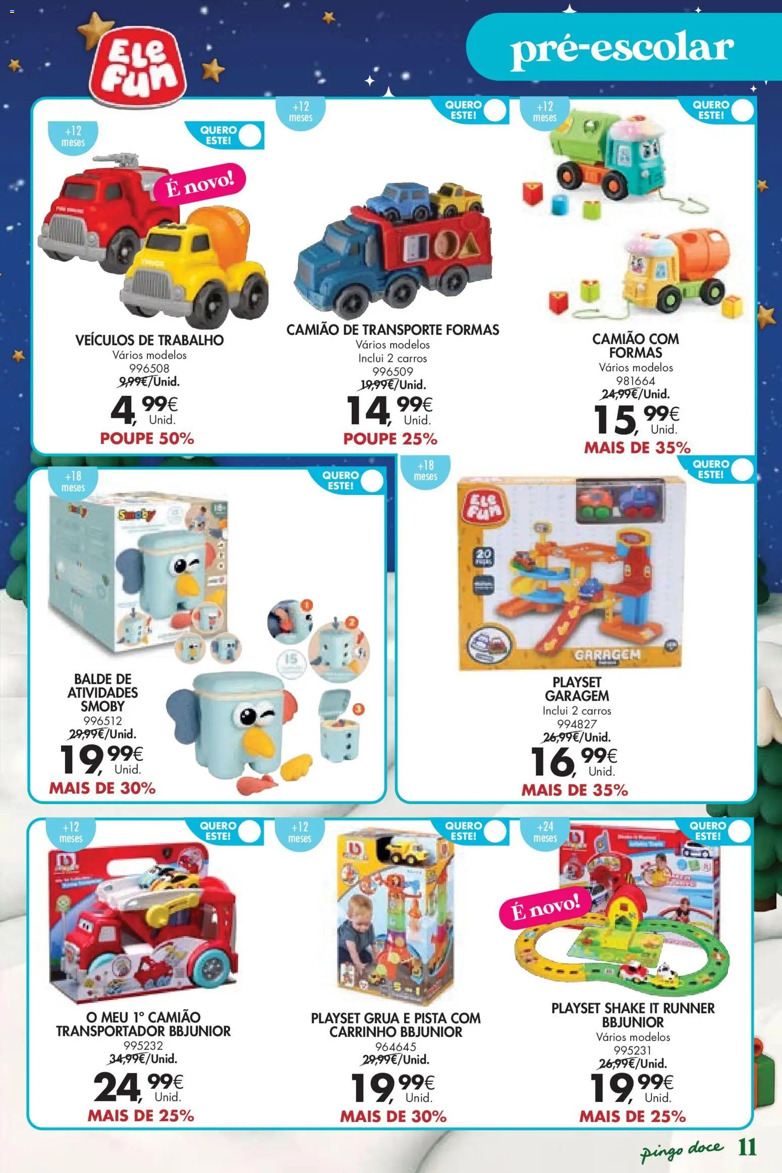 Pingo Doce  Brinquedos Natal Lojas Hipers │ válido de 18.11.2025 | Página: 11 | Produtos: Balde