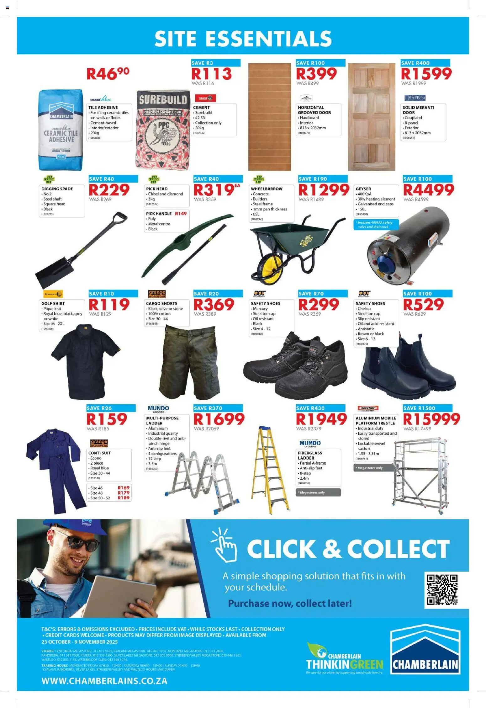 New Chamberlain catalogue – valid from 23.10.2025 | Page: 12 | Products: Shirt, Cap, Tiling, Adhesive