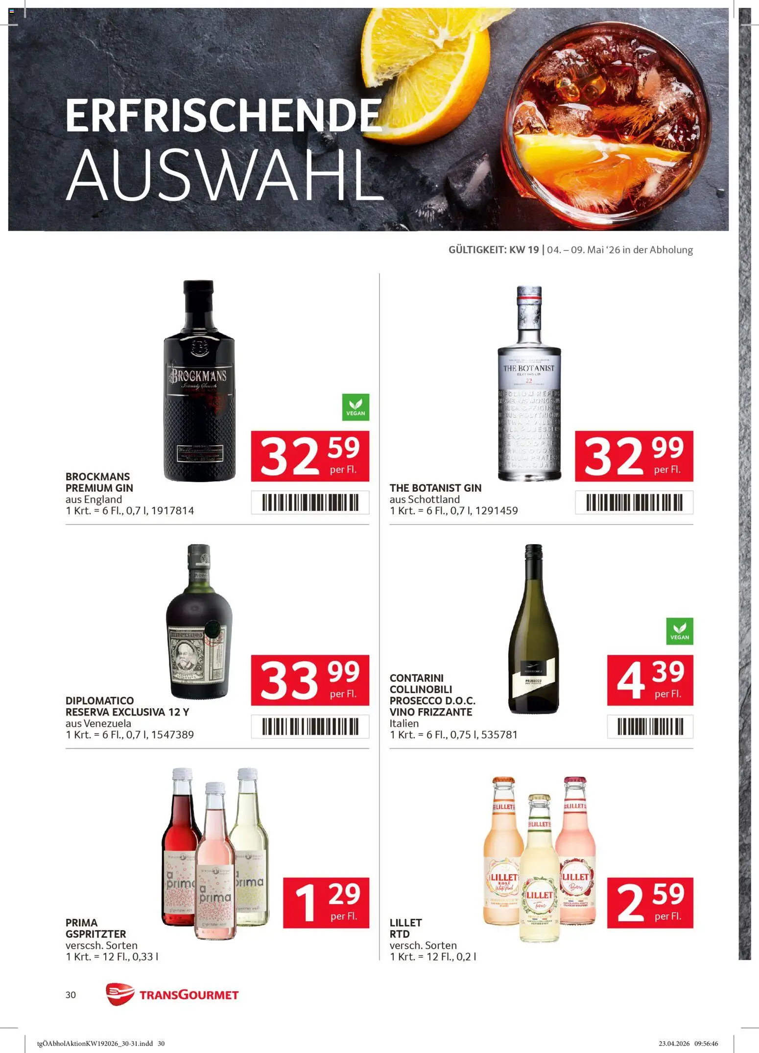 Transgourmet Flugblatt gültig ab 04.05.2026 | Seite: 30 | Produkte: Gin