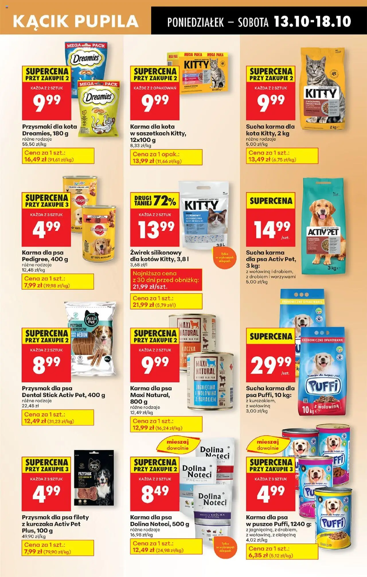 Biedronka gazetka od 13.10.2025 | Strona: 73 | Produkty: Filety z kurczaka, Jagnięcina, Karma dla kota, Wołowina