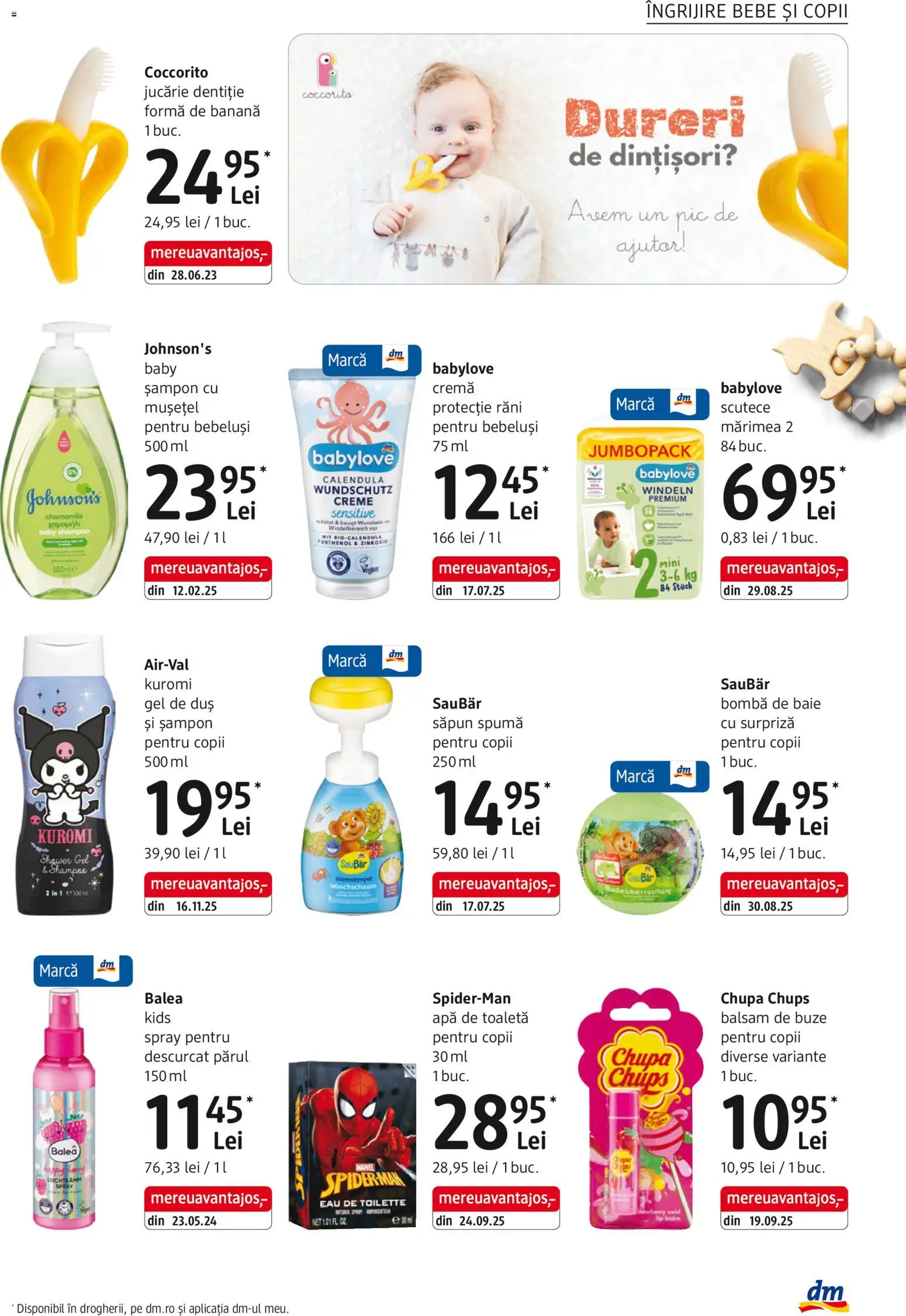 Noul catalog DM drogeriemarkt – valabil de la 05.02.2026 | Pagină: 23 | Produse: Duș, Gel de duș, Scutece, Apă