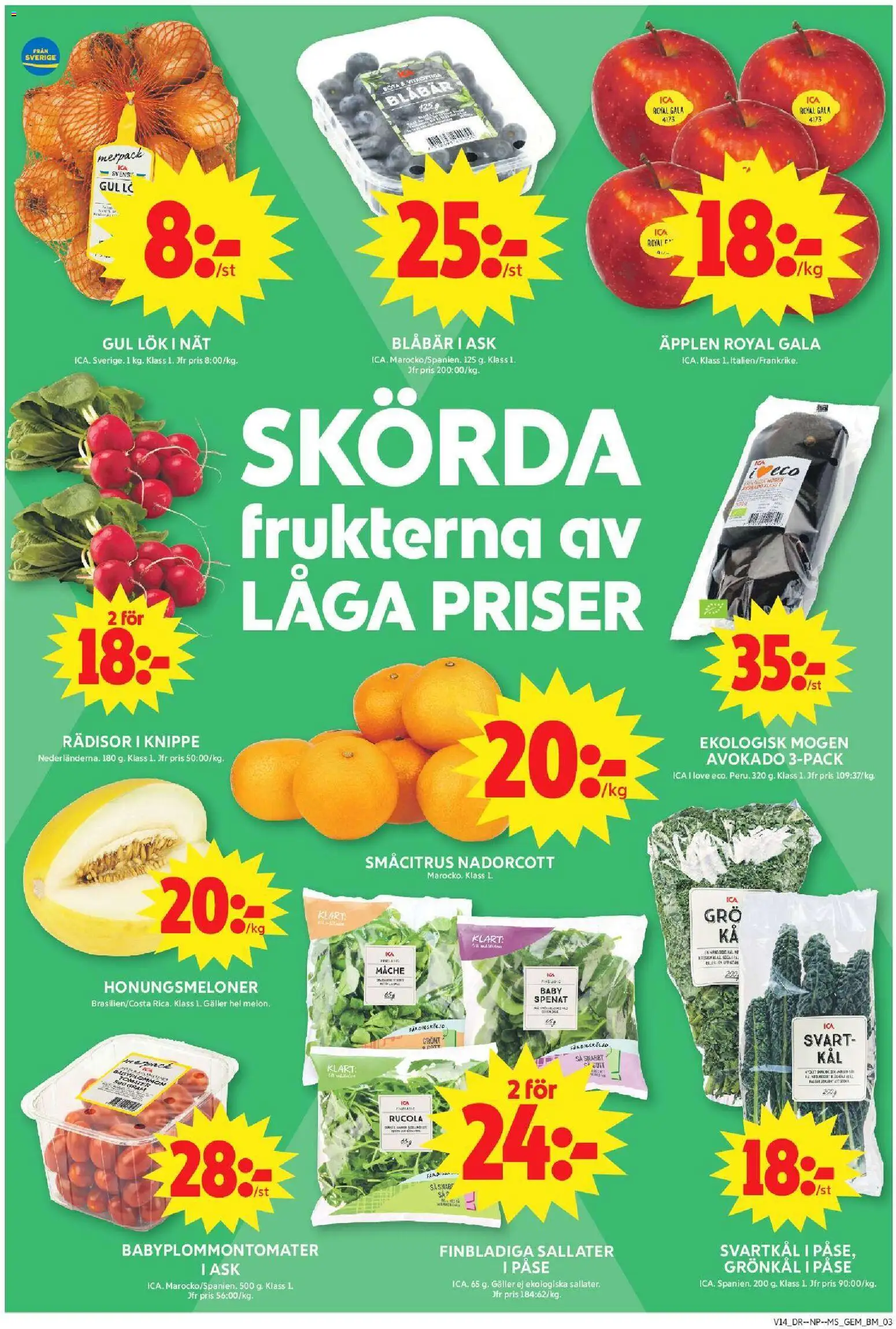 ICA Maxi reklamblad aktuell från 30.03.2026 | Sida: 4 | Produkter: Galler, Gul lök, Äpple, Blåbär