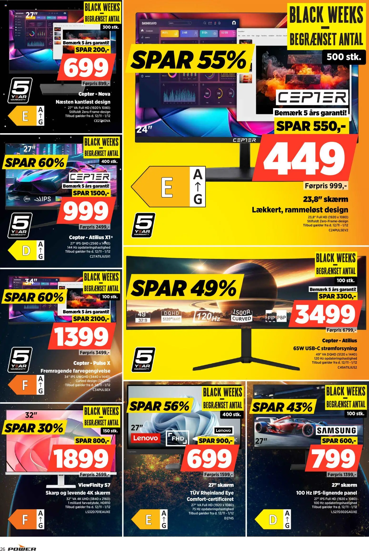 Power tilbudsavis – gyldig fra 12.11.2025 | Side: 26 | Produkter: Skærm