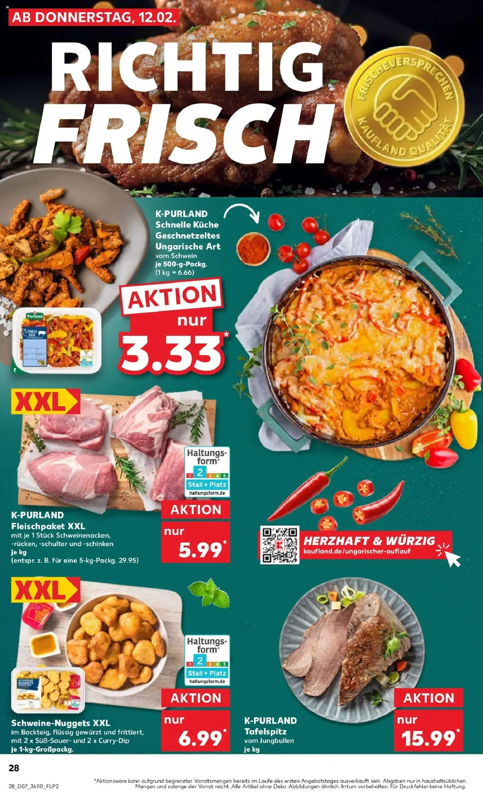 Kaufland prospekt Rodewisch	 – gültig ab 16.02.2026 | Seite: 28 | Produkte: Tafelspitz, Küche, Schinken