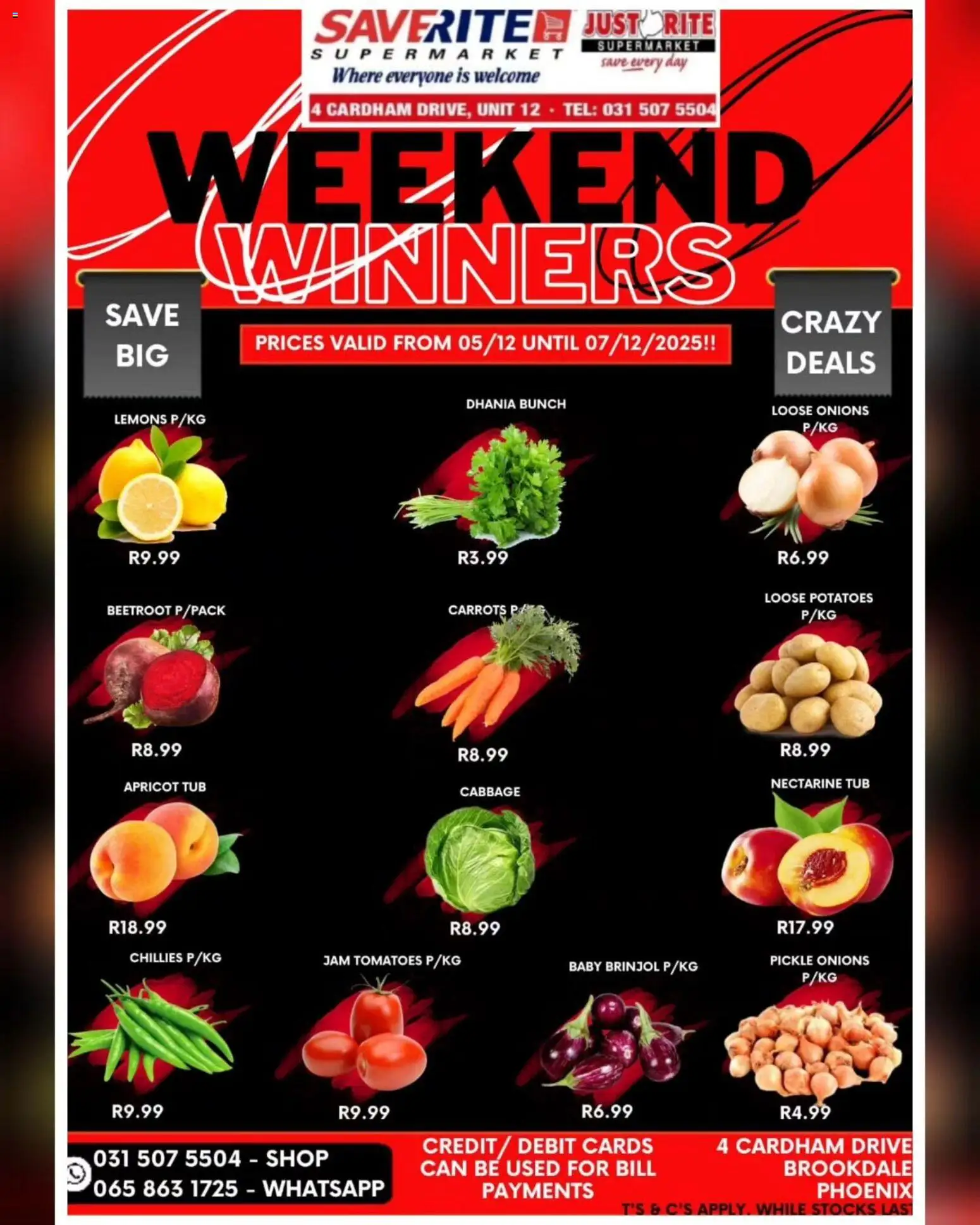 New Saverite catalogue – valid from 05.12.2025 | Page: 1 | Products: Jam, Tomatoes, Carrots, Potatoes