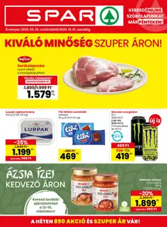 Spar Akciós újság - amely érvényes a következő dátumtól: 25.09.2025