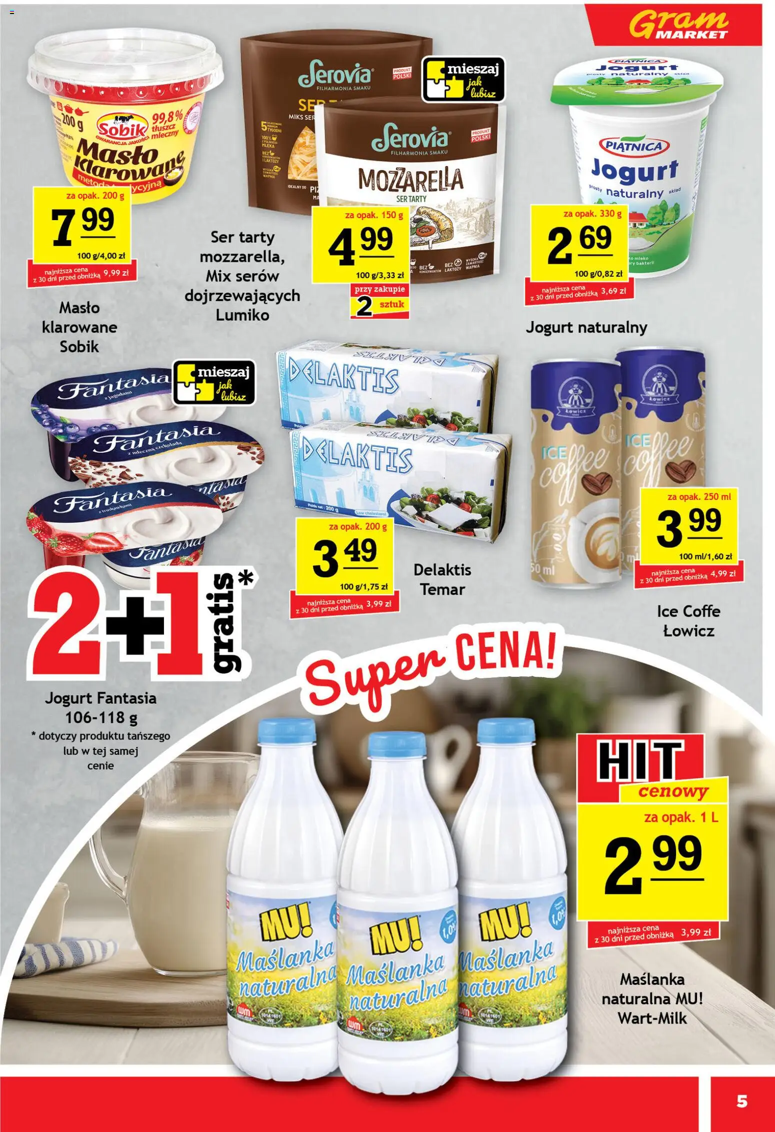 Gram Market gazetka od 29.04.2026 | Strona: 5 | Produkty: Mleko, Masło, Jogurt, Czekolada