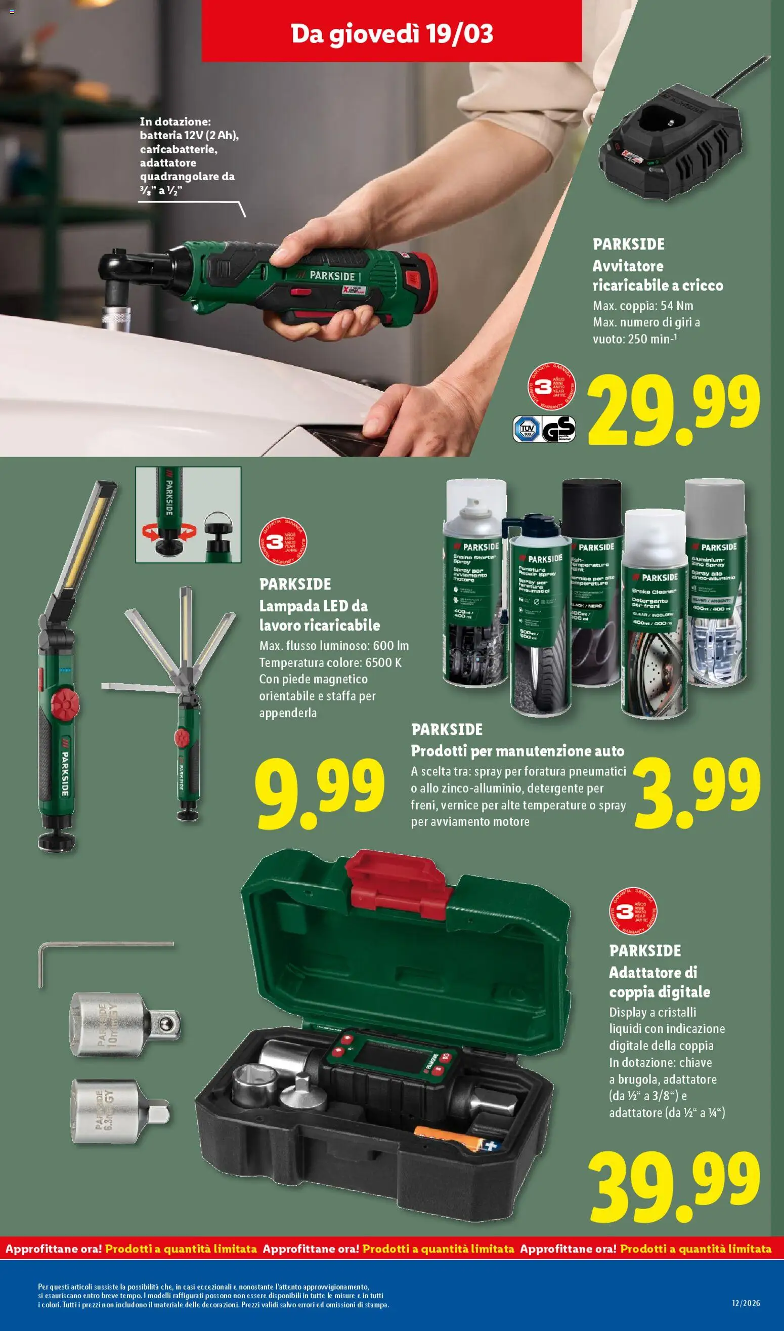 Volantino Lidl del 16.03.2026 | Pagina: 35 | Prodotti: Detergente, Adattatore, Batteria, Lampada