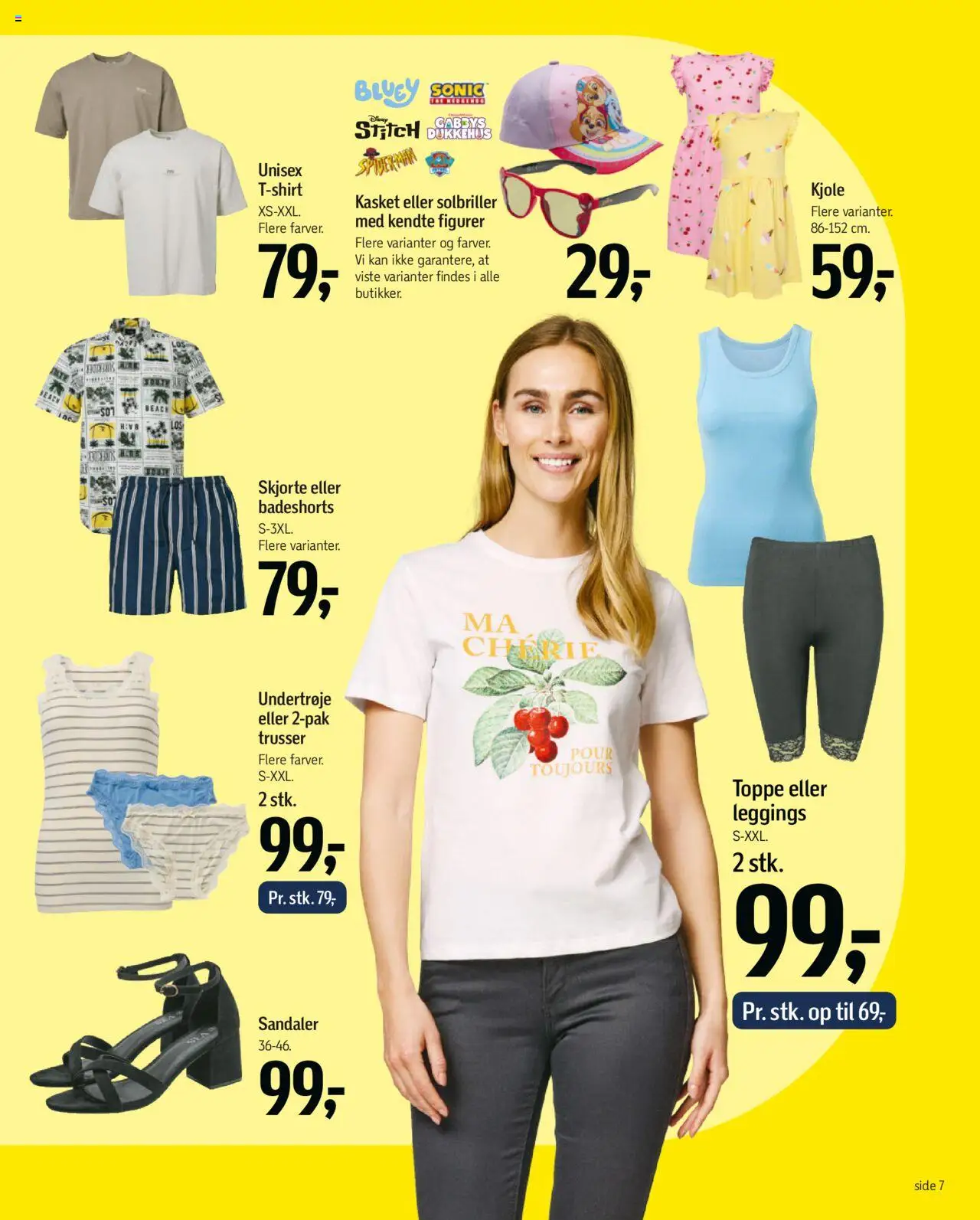 Føtex Tilbudsavis gyldig fra 27.06.2025 | Side: 7 | Produkter: T-shirt, Trusser, Leggings, Kjole