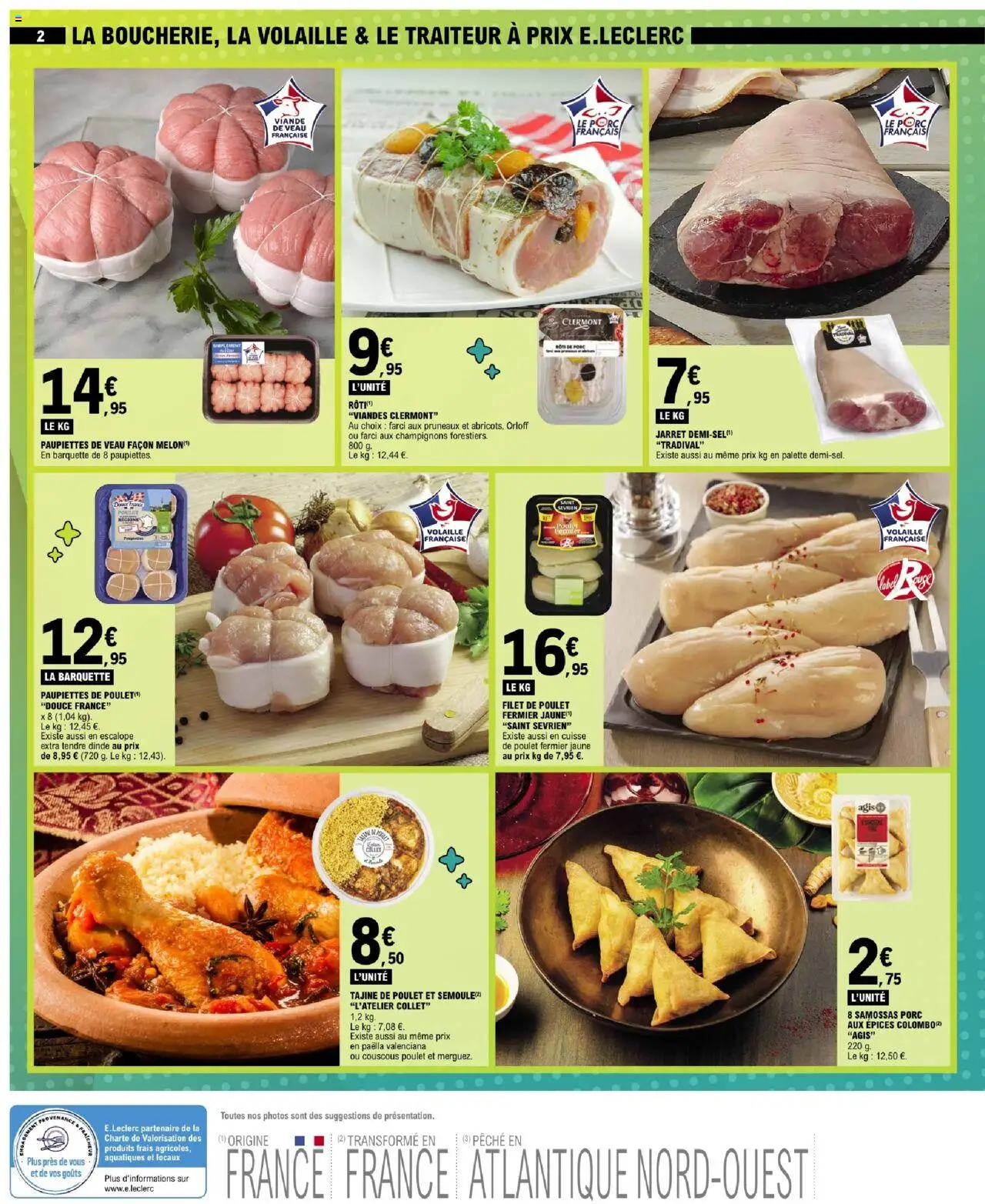 {H1} | Page: 2 | Produits: Pêche, Volaille, Paupiettes de veau, Viande