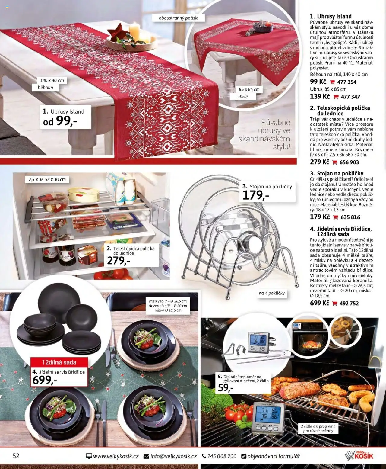 Velký Košík katalog - srpen od 01.08.2025 | Strana: 52 | Produkty: Miska, Talíř, Teploměr, Misky na polévku