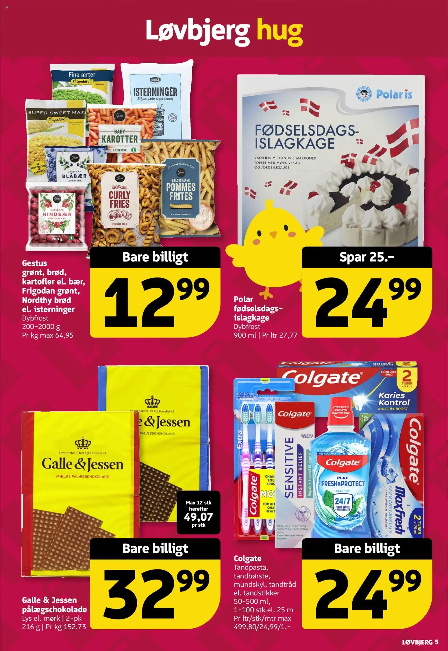 Løvbjerg tilbudsavis – gyldig fra 27.03.2026 | Side: 5 | Produkter: Brød, Hindbær, Makroner, Is