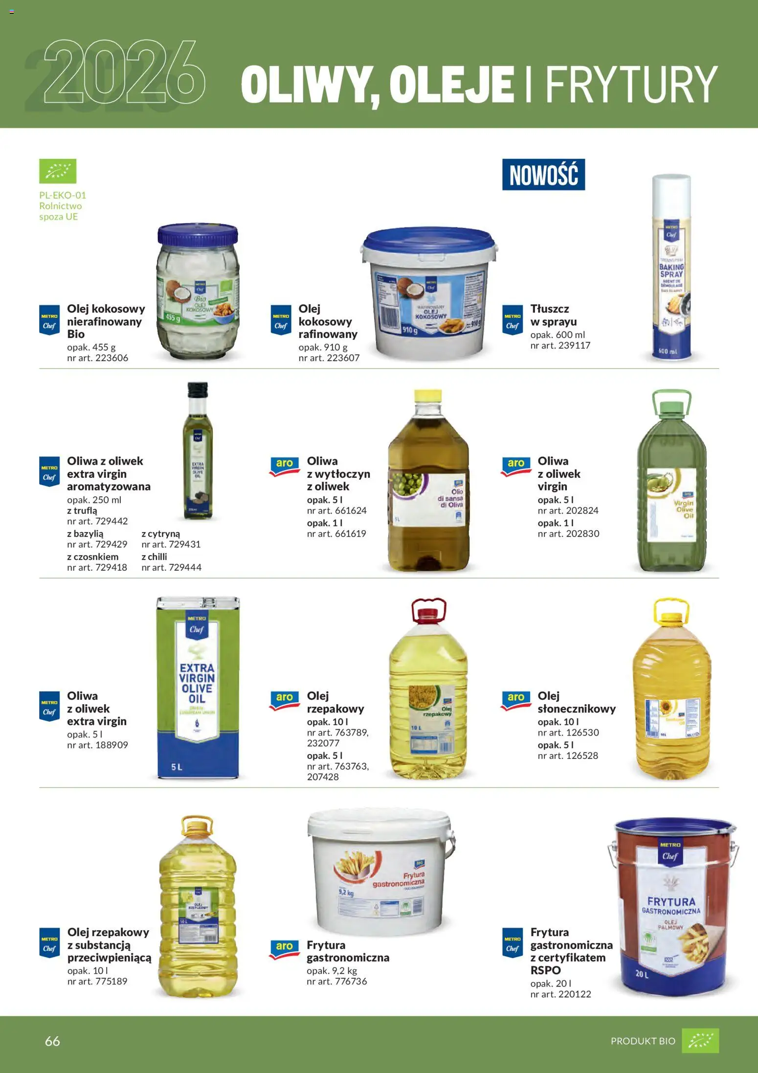 Makro gazetka - Produktów marek własnych dla profesjonalnej Gastronomii od 01.03.2026 | Strona: 66 | Produkty: Cytryna, Bazylia, Olej, Olej kokosowy