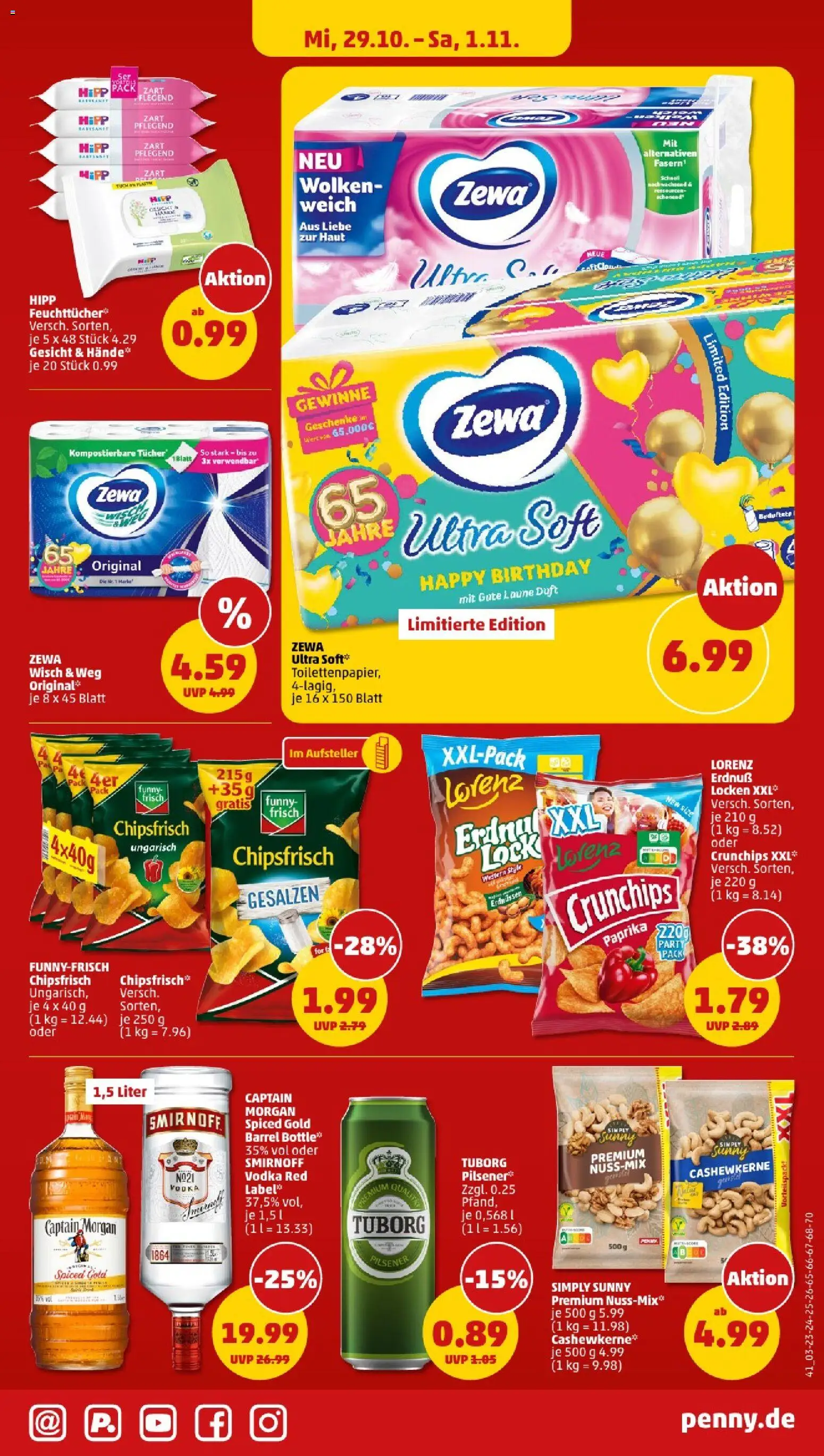 Penny - Hamburg  – gültig ab 27.10.2025 | Seite: 43 | Produkte: Duft, Zewa, Smirnoff, Captain morgan