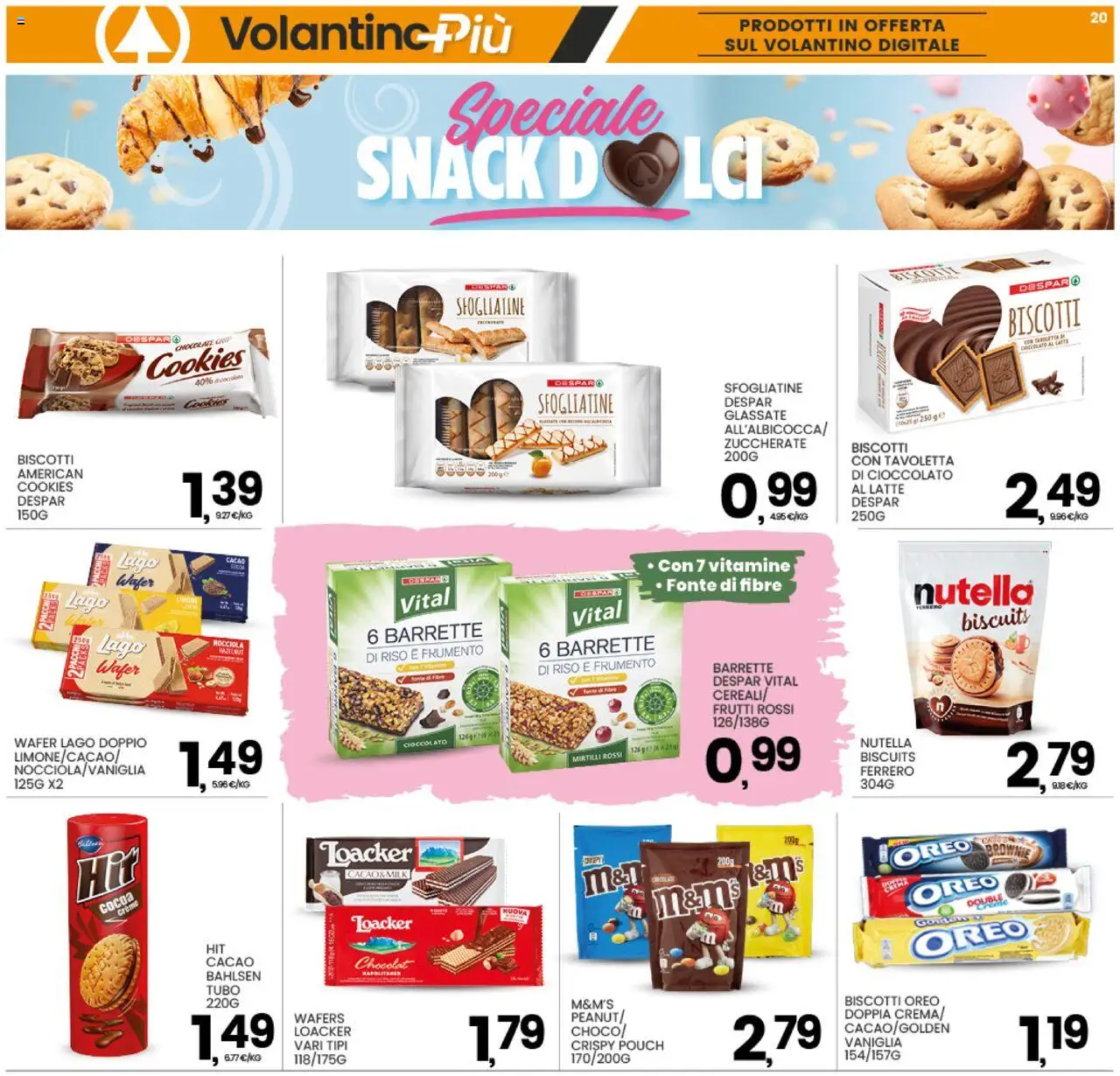 Volantino Interspar del 13.10.2025 | Pagina: 20 | Prodotti: Cioccolato, Biscotti, Latte, Mirtilli
