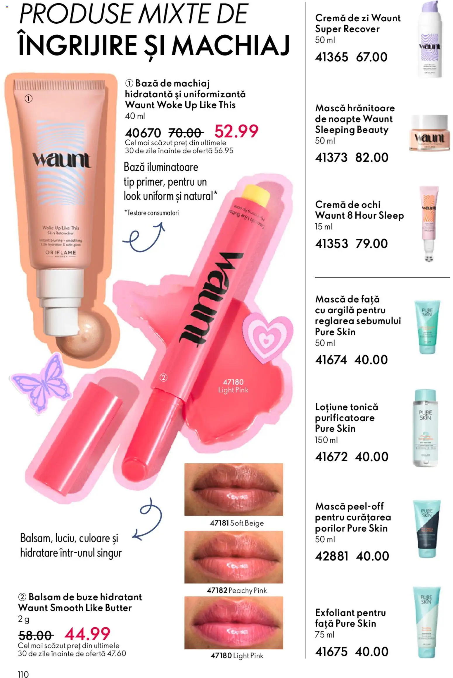 Noul catalog Oriflame – valabil de la 11.02.2026 | Pagină: 110 | Produse: Loțiune tonică, Exfoliant, Machiaj, Balsam