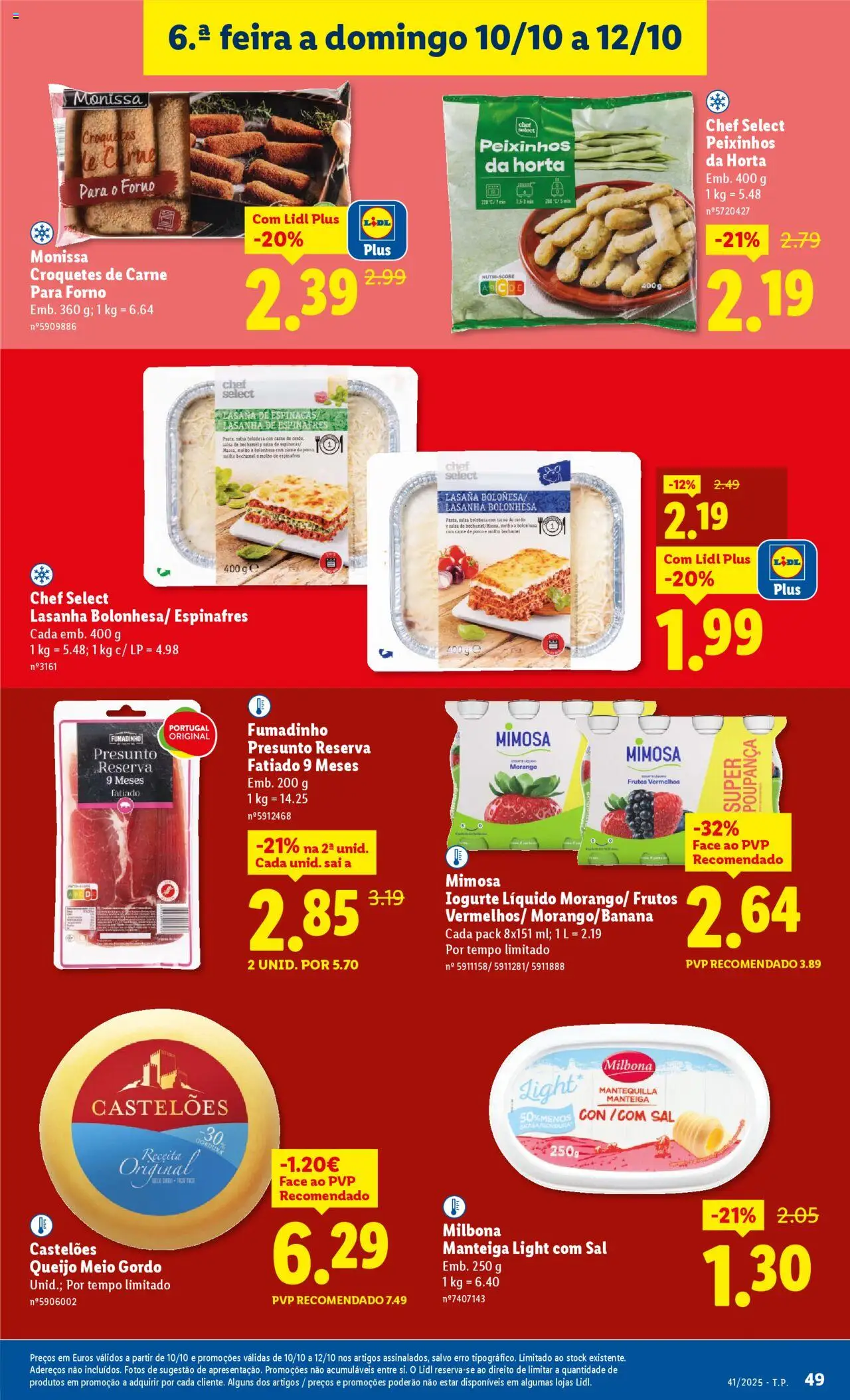 Lidl folheto │ válido de 06.10.2025 | Página: 49 | Produtos: Forno, Espinafres, Banana, Manteiga