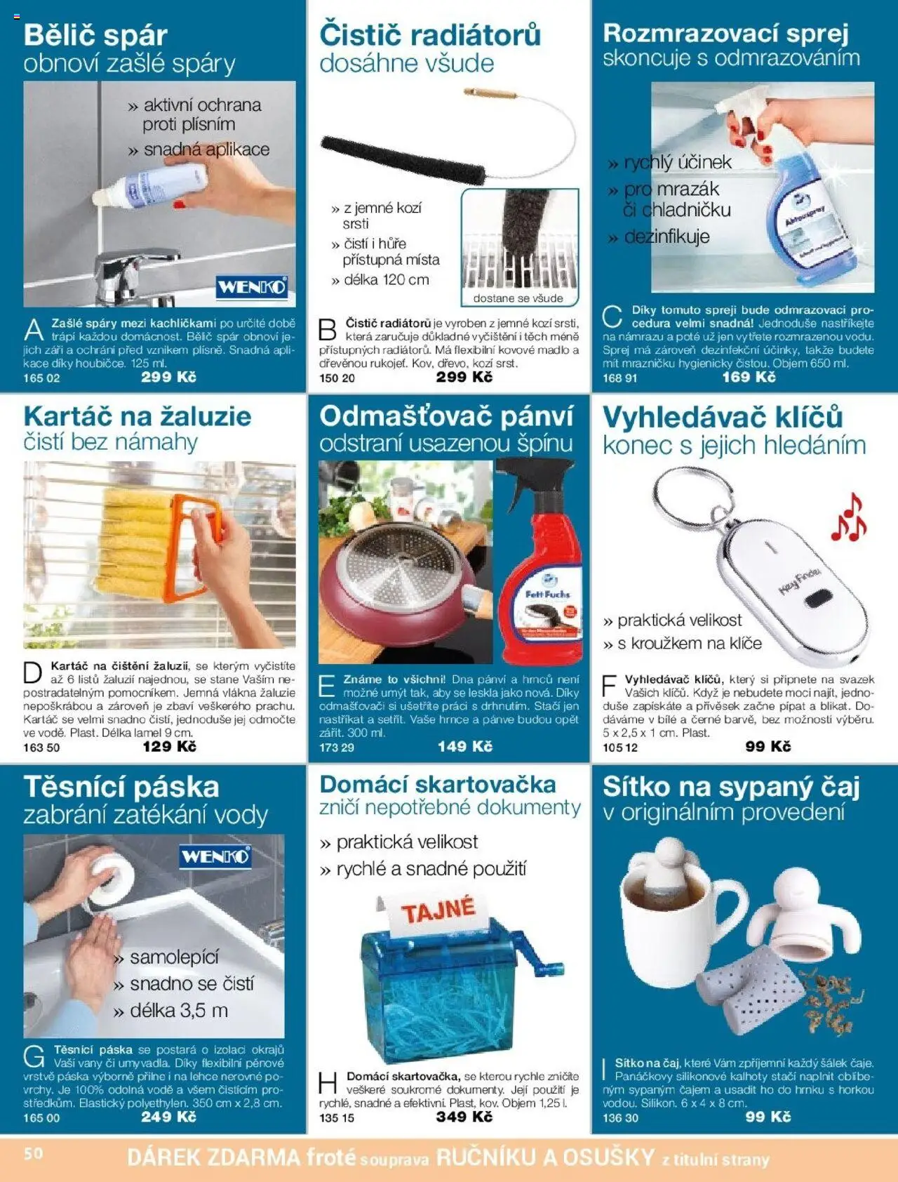 Decodoma katalog Vánoce 2025 od 09.10.2025 | Strana: 50 | Produkty: Sítko, Pánve, Mrazák, Kartáč
