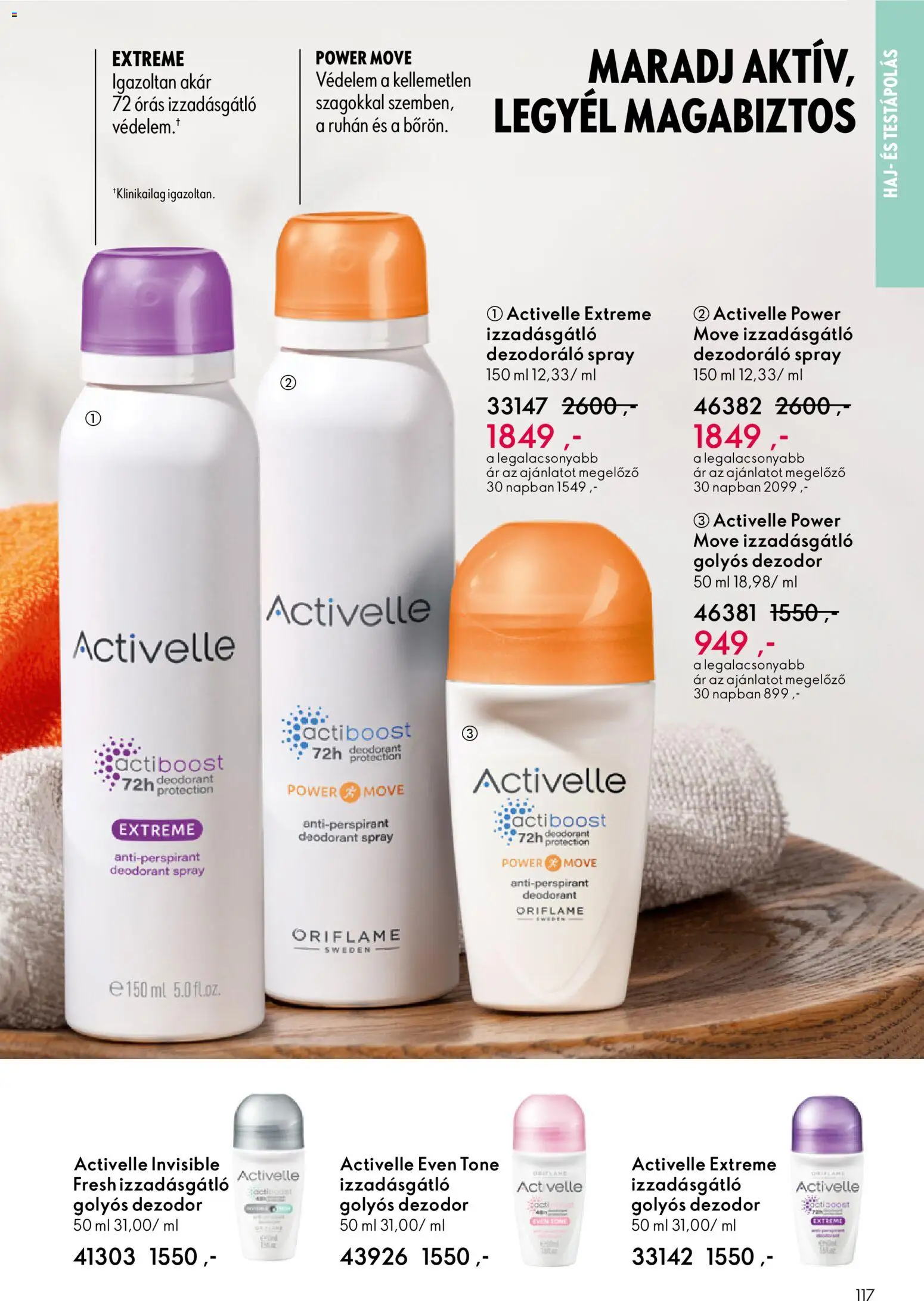 Oriflame akciós ujság - amely érvényes a következő dátumtól: 22.10.2025 | Oldal: 117 | Termékek: Dezodor, Izzadásgátló