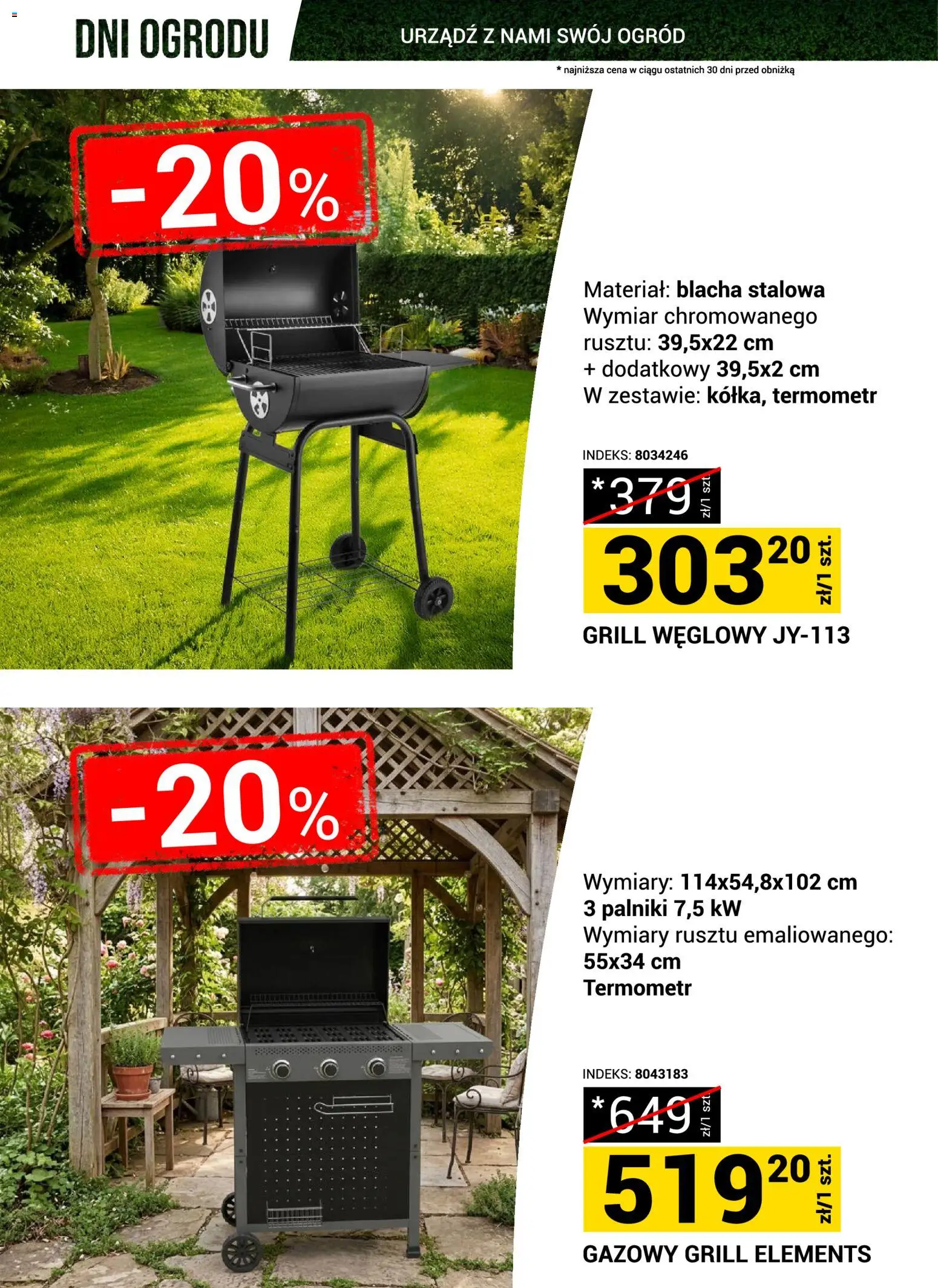 Merkury Market gazetka - Dni ogrodu od 18.04.2026 | Strona: 20 | Produkty: Grill, Termometr