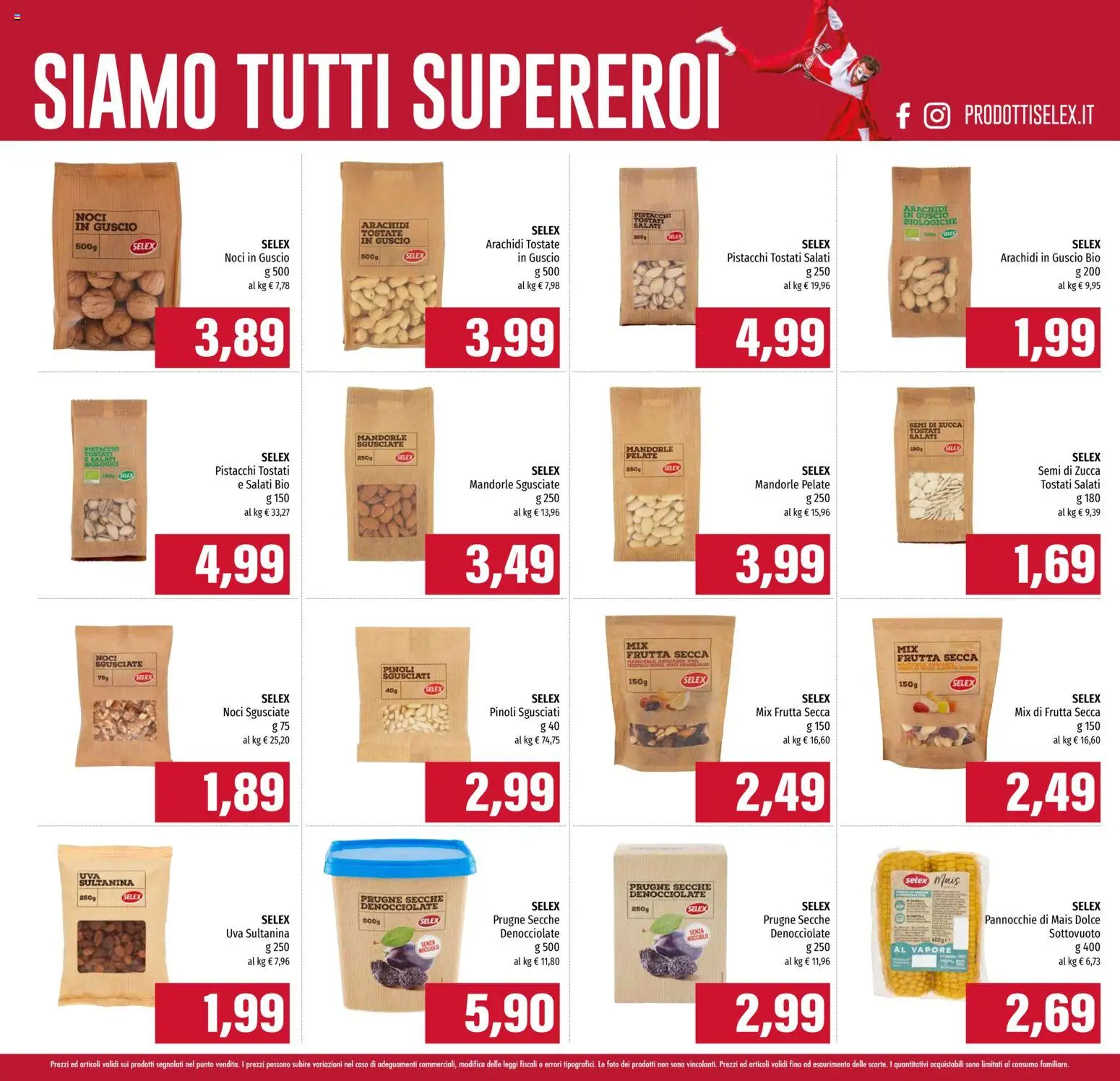 Volantino Famila del 09.10.2025 | Pagina: 3 | Prodotti: Frutta, Noci, Mandorle, Zucca