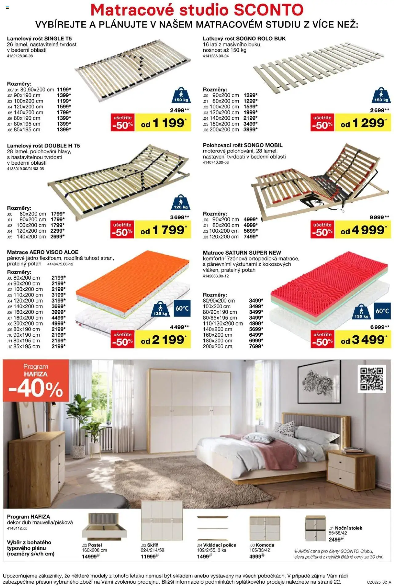 Sconto nábytek leták od 18.06.2025 | Strana: 2 | Produkty: Matrace, Modely, Stolek, Skříň
