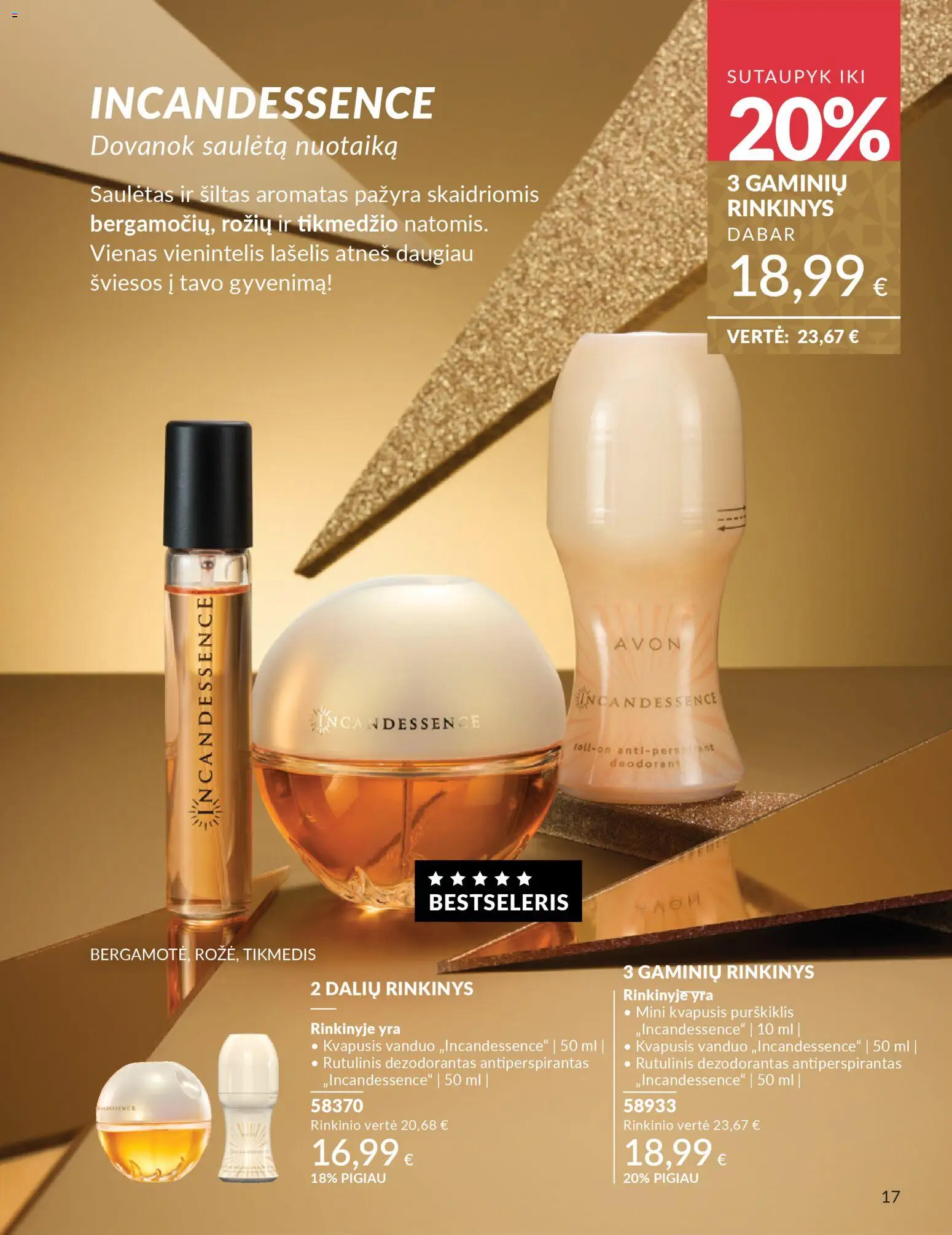 AVON akcijos nuo 01.11.2025 | Puslapis: 17 | Prekių: Kvapusis vanduo, Rutulinis dezodorantas, Dezodorantas, Antiperspirantas