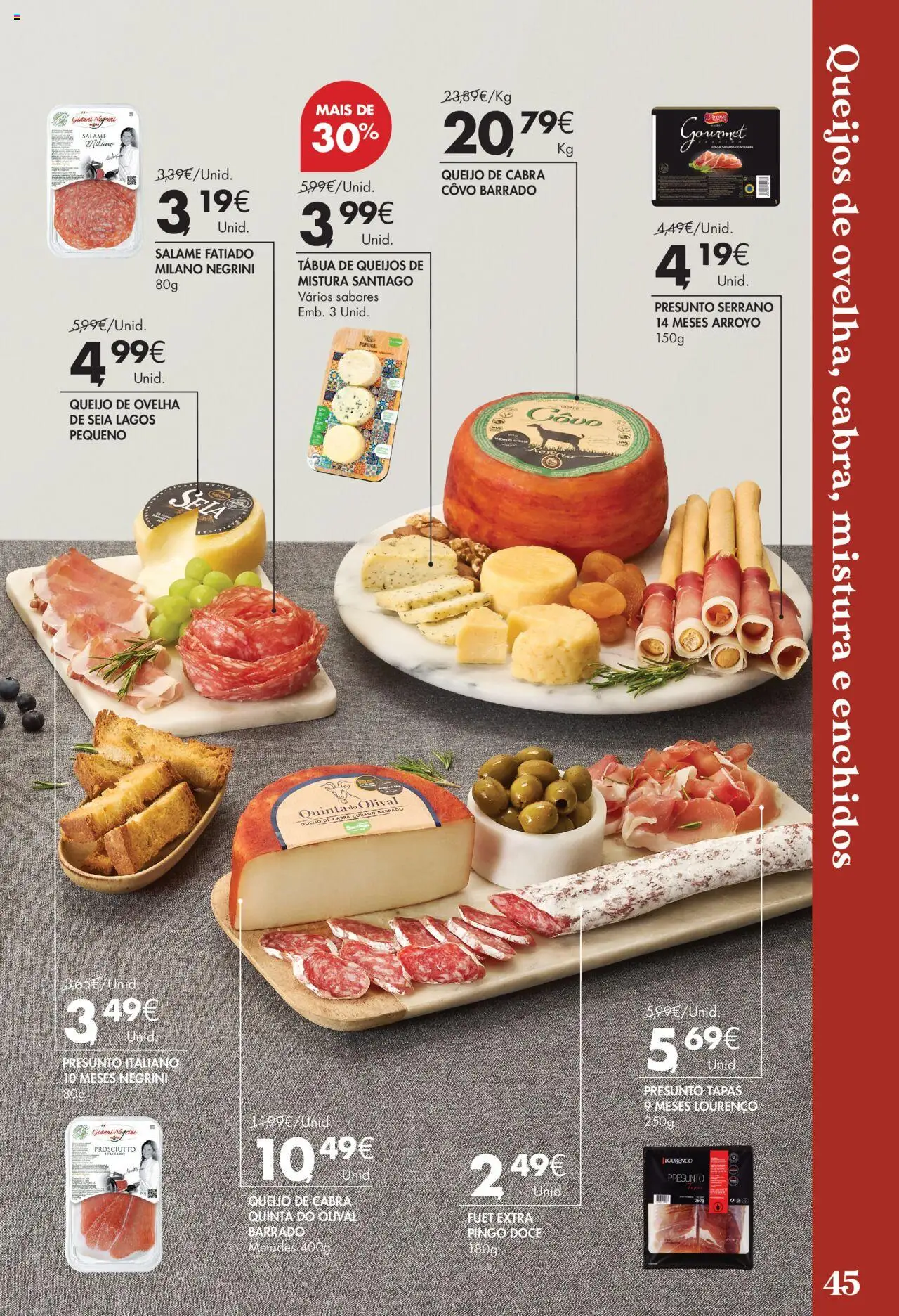 Pingo Doce - Vinhos e Sabores de Portugal Grandes │ válido de 09.09.2025 | Página: 45 | Produtos: Tábua, Queijo, Salame, Presunto