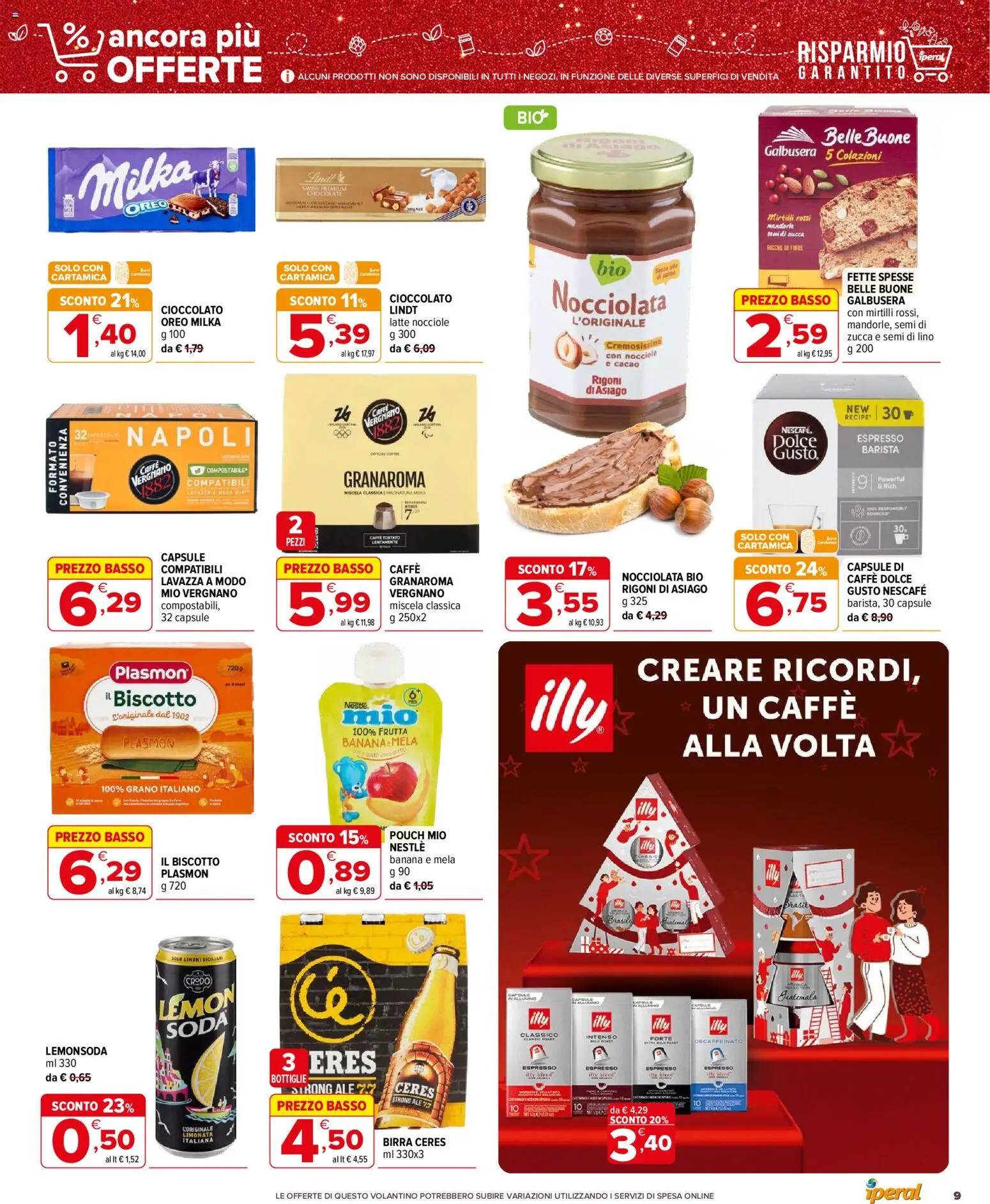 Volantino Iperal del 11.12.2025 | Pagina: 9 | Prodotti: Caffè, Nocciole, Zucca, Ceres