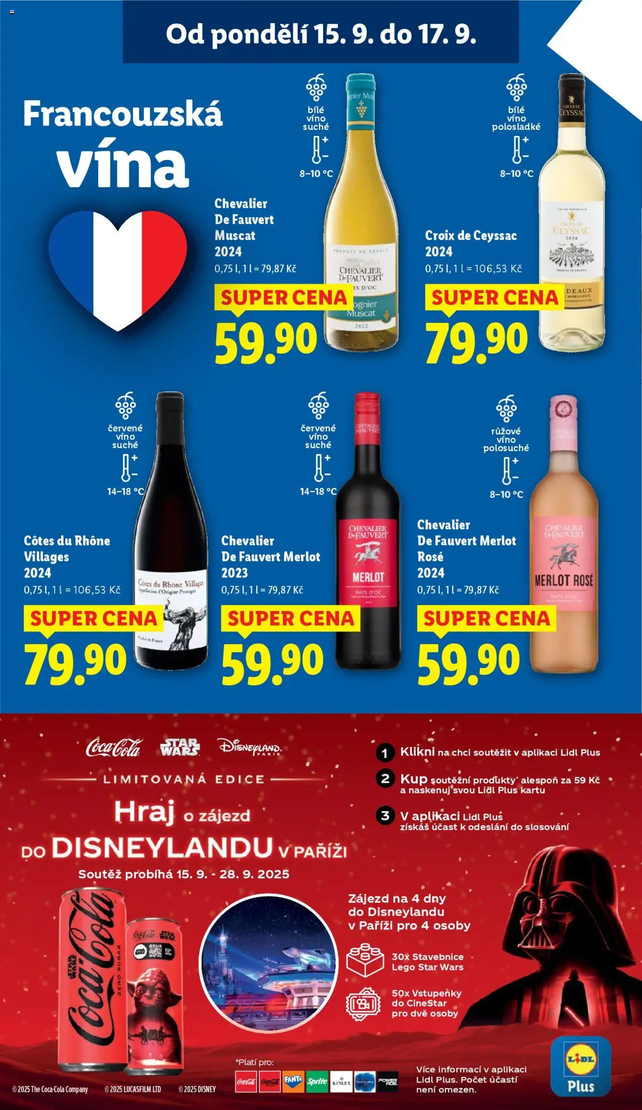 Lidl leták od 15.09.2025 | Strana: 20 | Produkty: Bílé víno, LEGO, Víno, Sprite