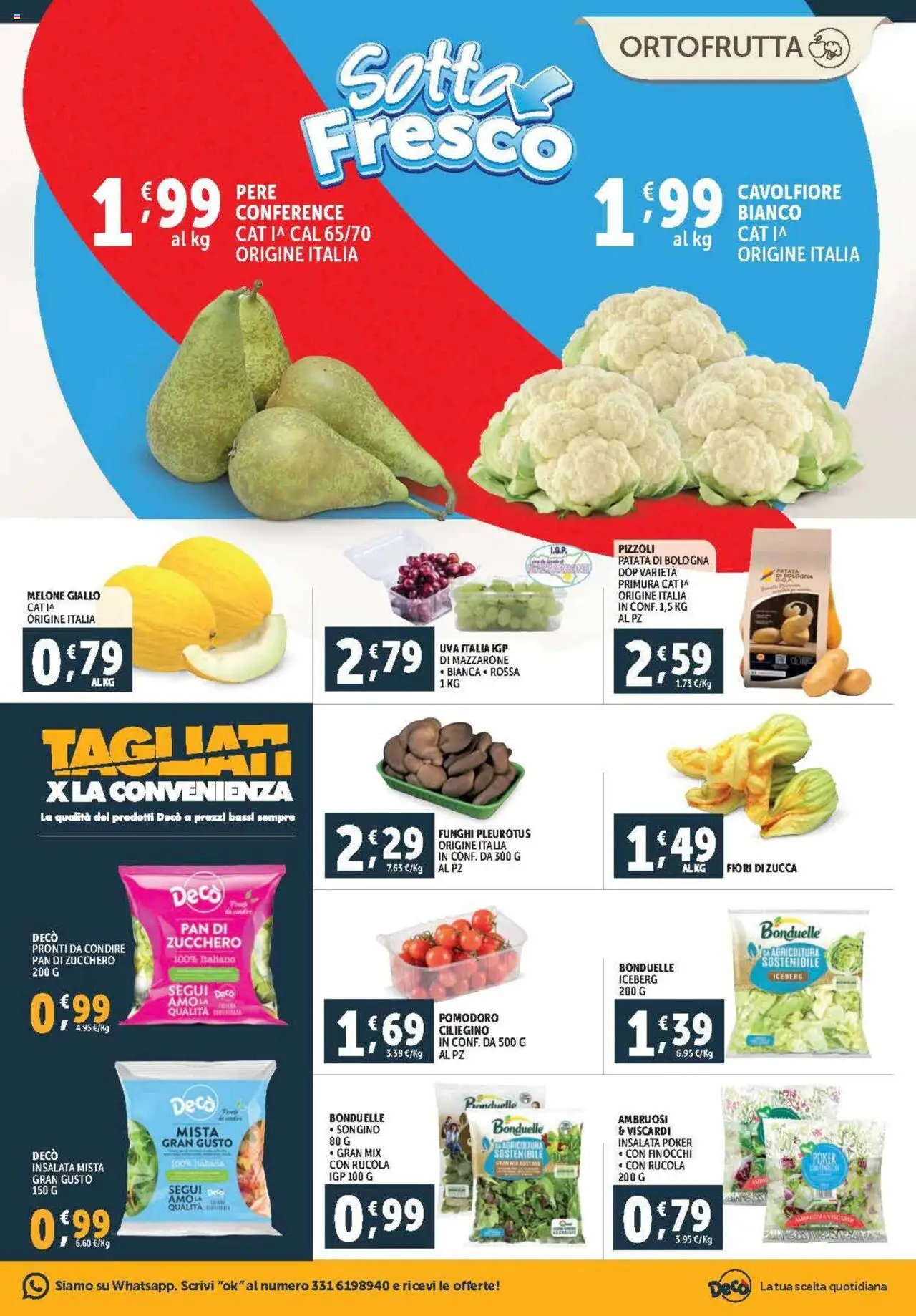 Volantino Decò del 03.10.2025 | Pagina: 5 | Prodotti: Rucola, Zucca, Cavolfiore, Finocchi