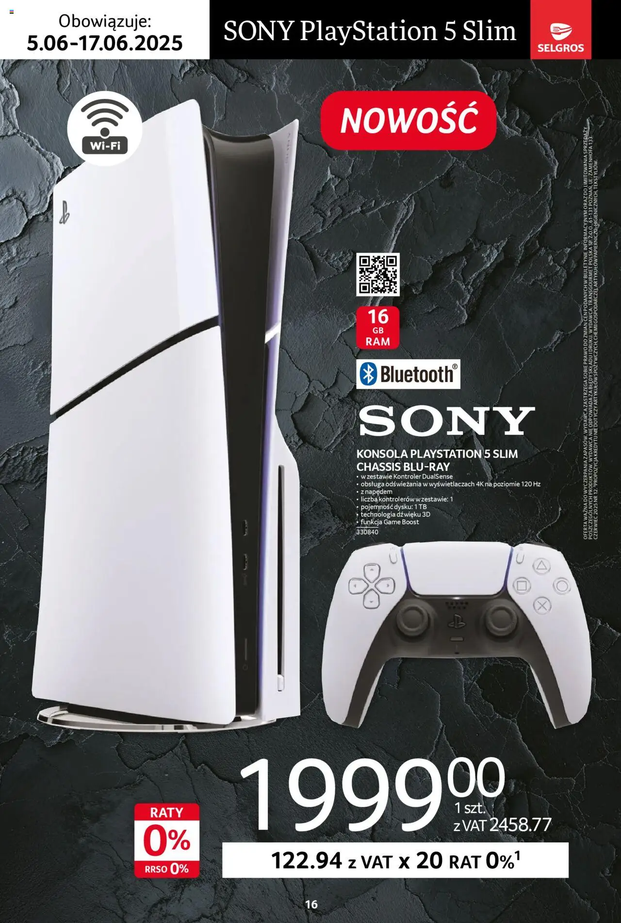 Selgros cash&carry Gazetka - Premium od 05.06.2025 | Strona: 16 | Produkty: Playstation, Kontroler, Konsola