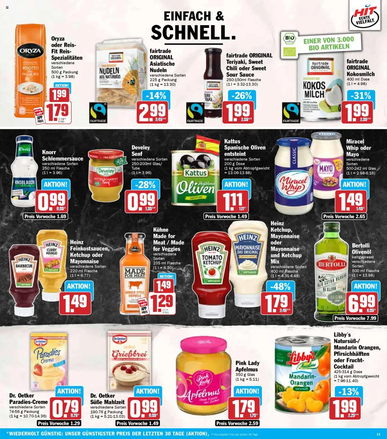 HIT Bayern - gültig ab dem 21.07.2025 | Seite: 11 | Produkte: Milch, Olivenol, Burger, Ketchup