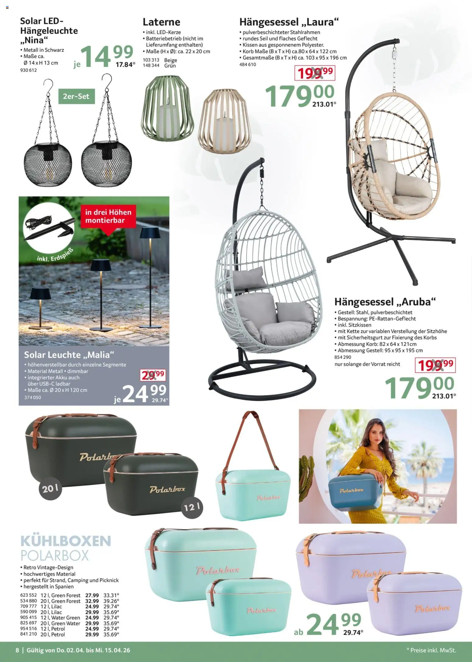 Selgros Garten & Freizeit – gültig ab 02.04.2026 | Seite: 8 | Produkte: Kissen, Korb