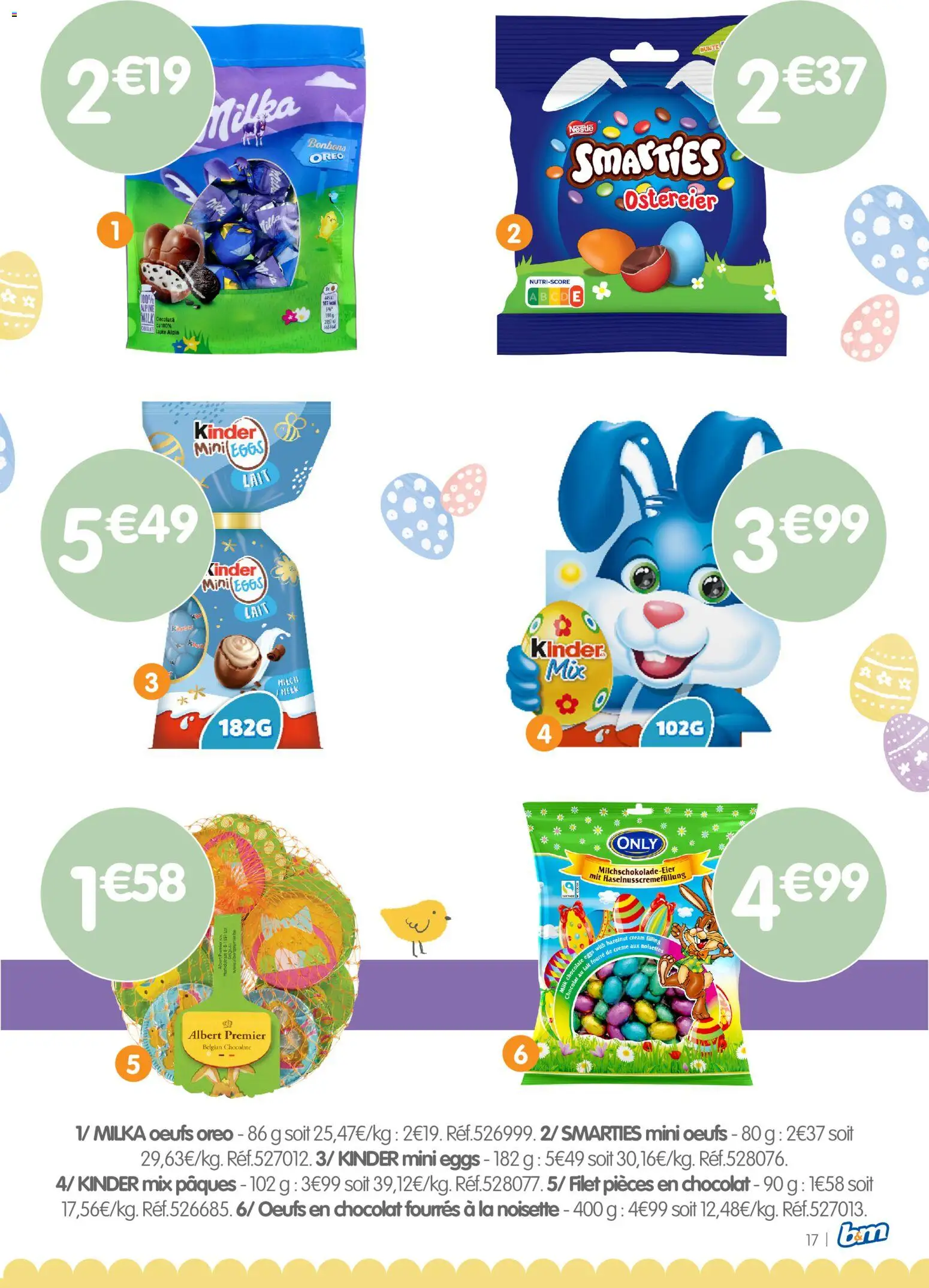 {H1} | Page: 17 | Produits: Noisette, Lait, Chocolat, Crème