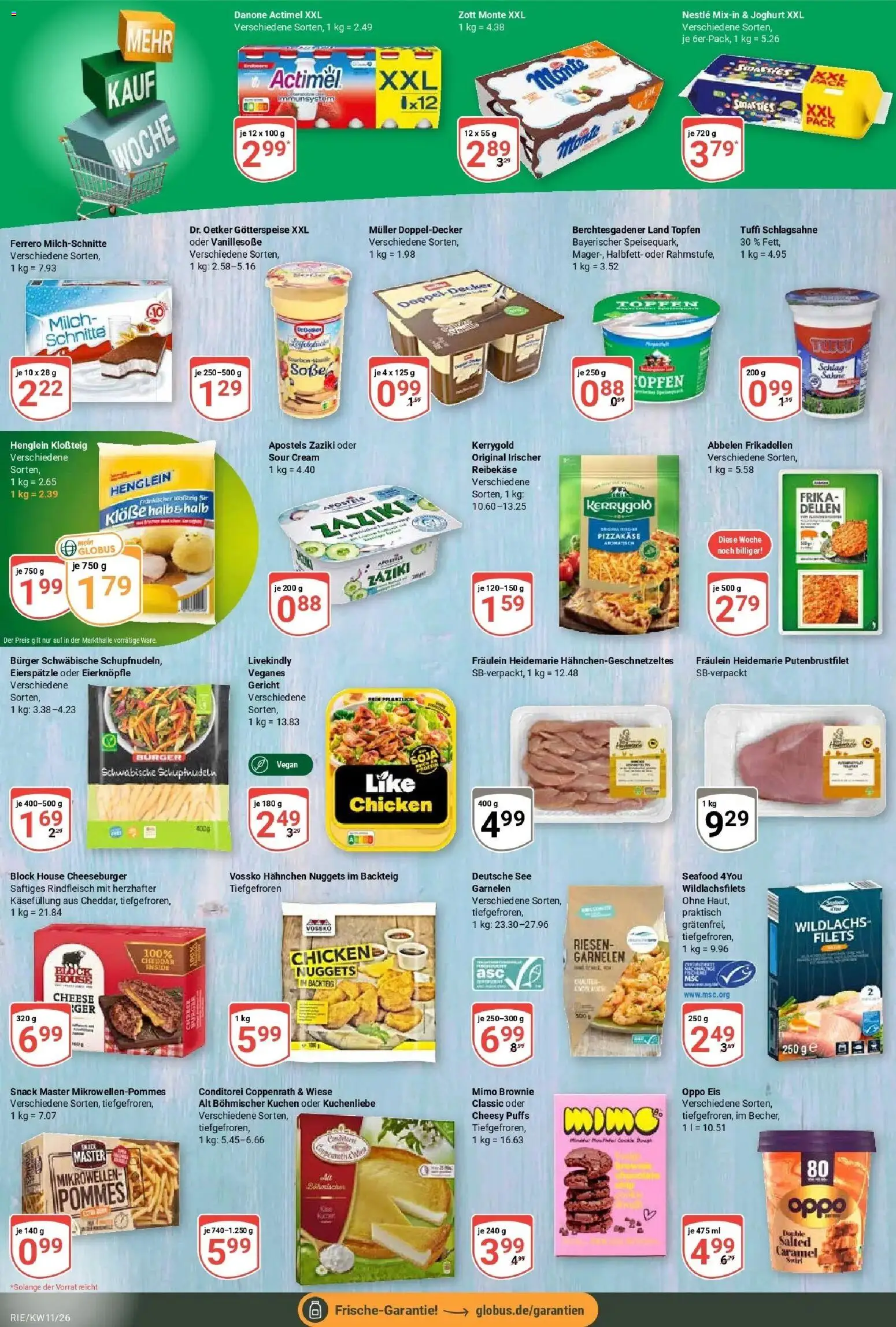 Globus prospekt Bochum-Riemke	 – gültig ab 09.03.2026 | Seite: 9 | Produkte: Actimel, Milch, Soße, Rindfleisch