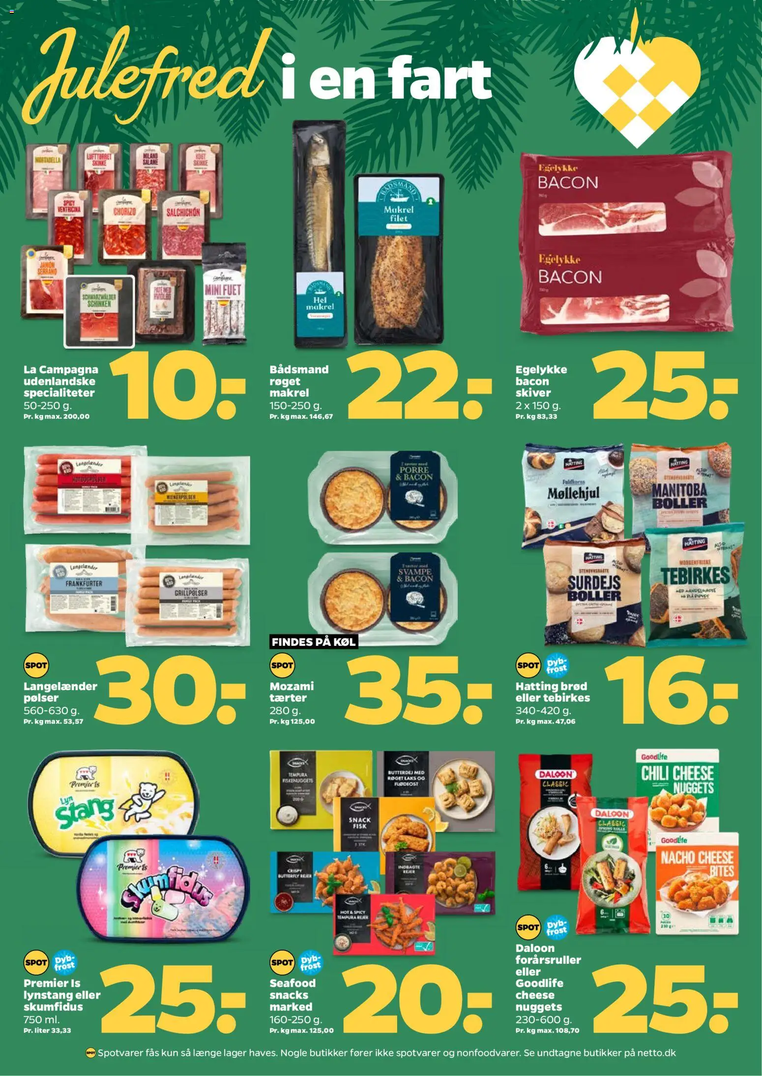 Netto tilbudsavis – gyldig fra 29.11.2025 | Side: 14 | Produkter: Brød, Pølser, Nuggets, Rejer